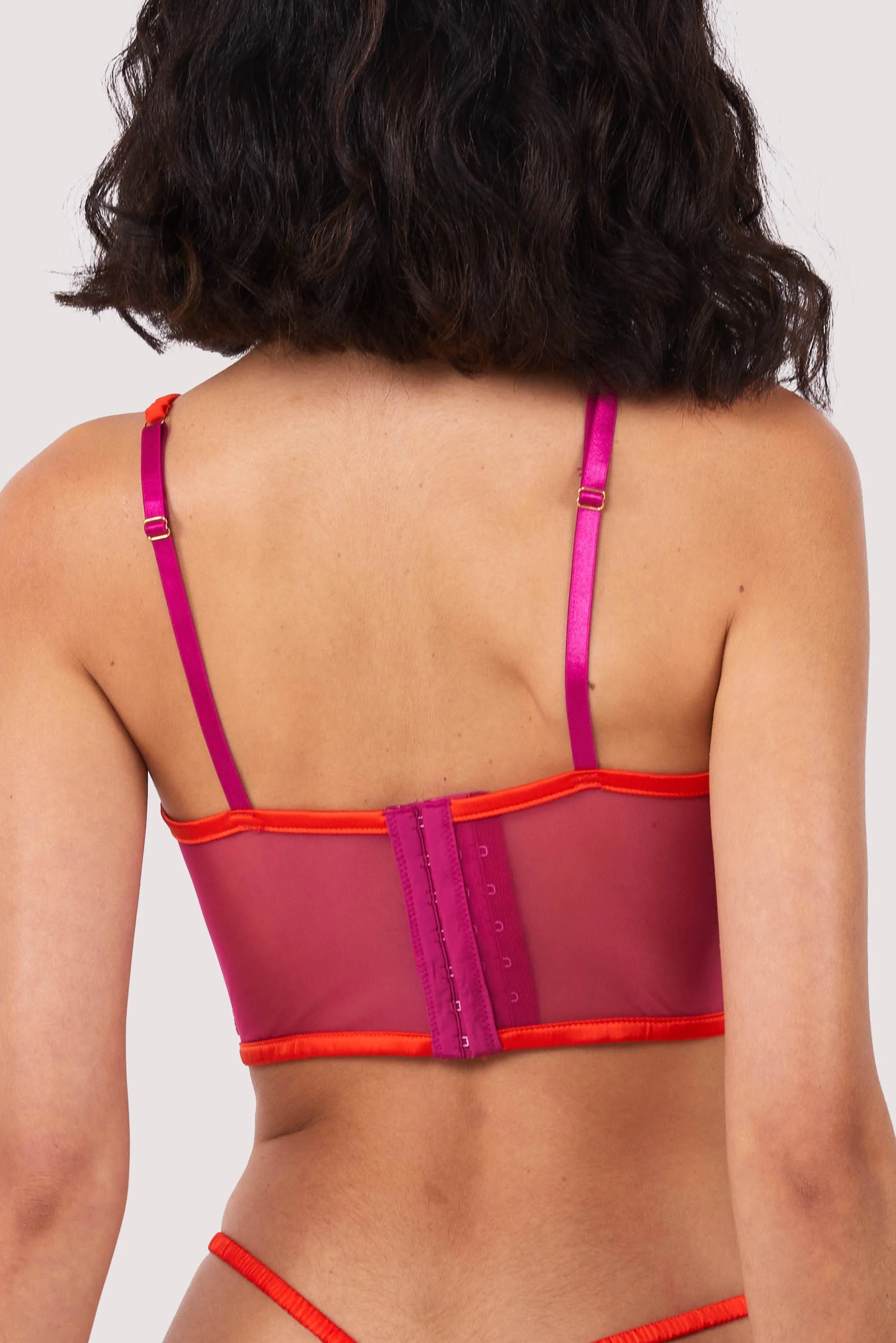 Hot Pink Lace Bralette - Image 2