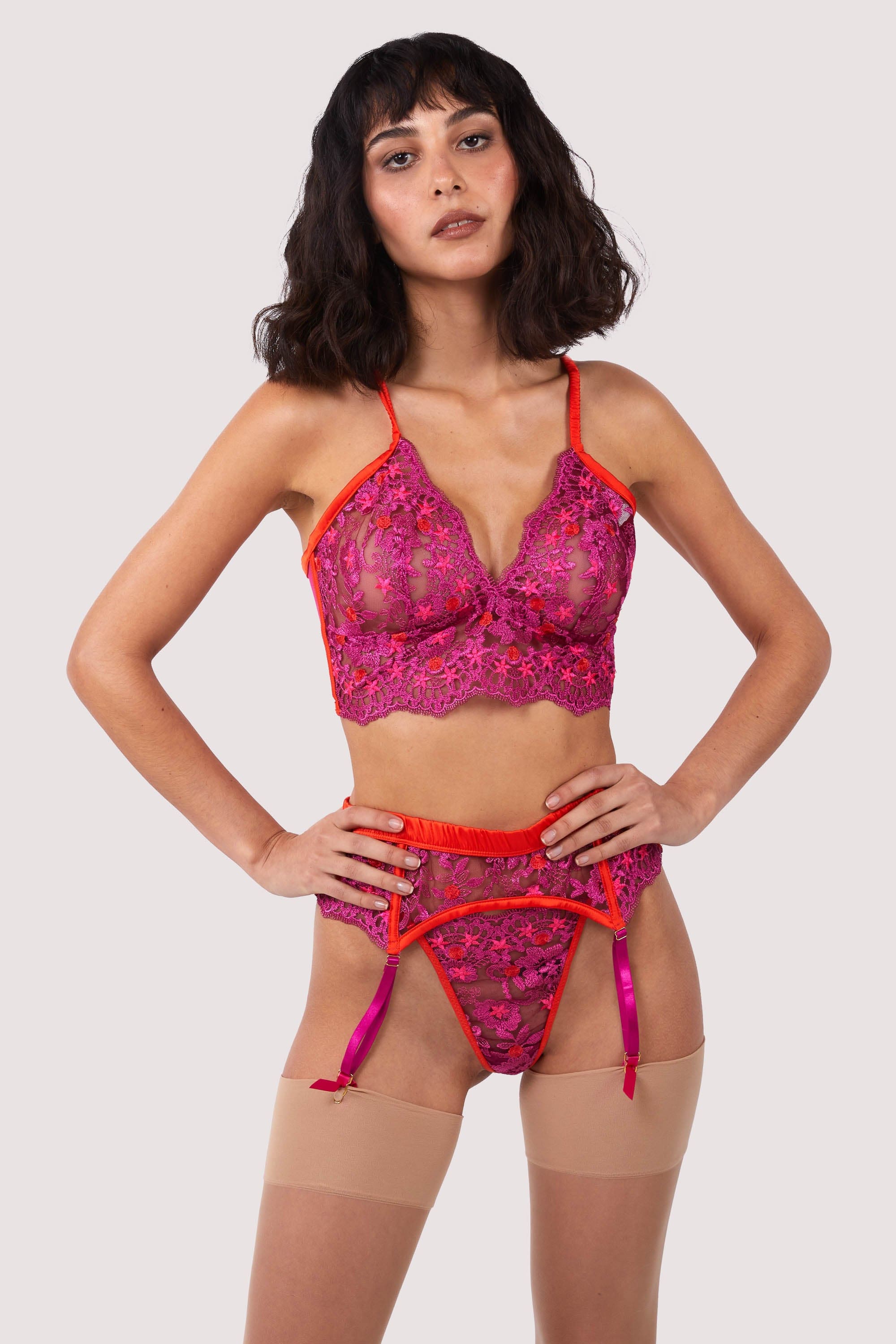Hot Pink Lace Bralette - Image 3