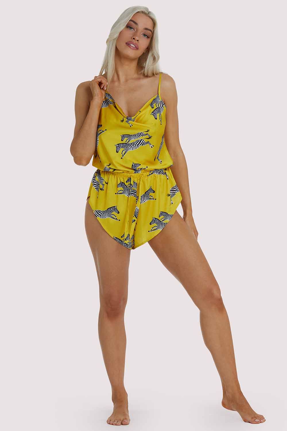 Mustard Zebra Playsuit - Image 3