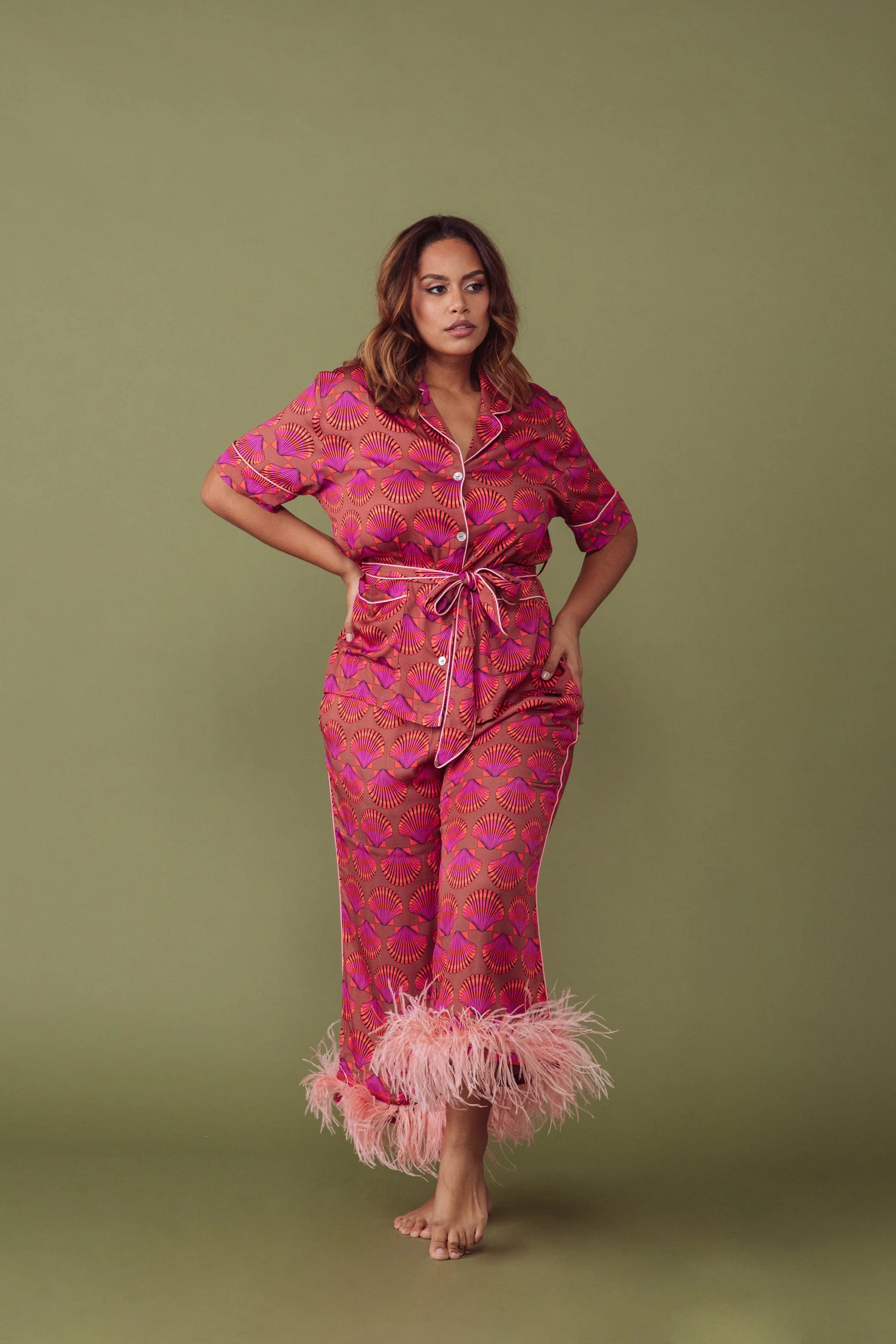 Cheetah Shell Print PJ Set - Image 2