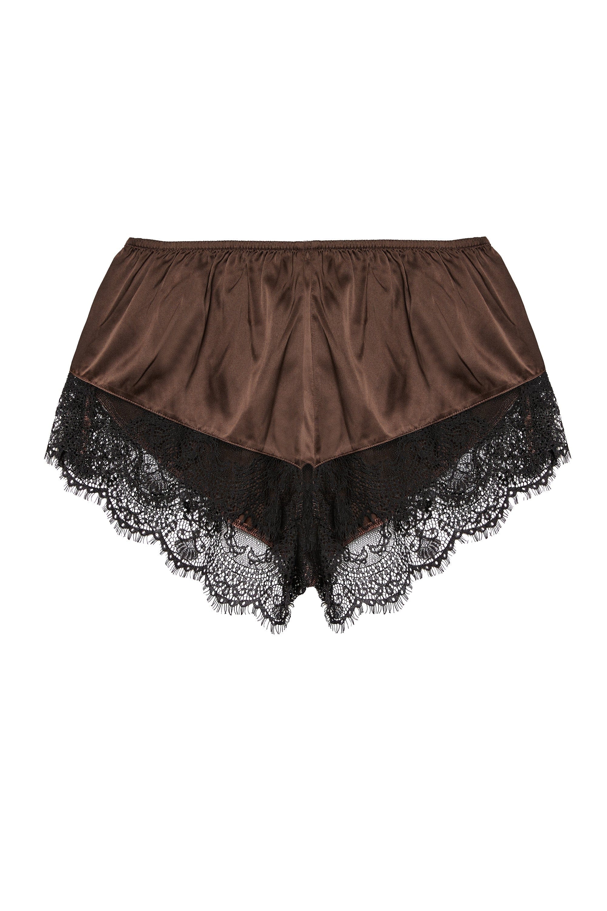 Alaia Chocolate Brown Caged Cami Pyjama Top & Shorts - Image 5