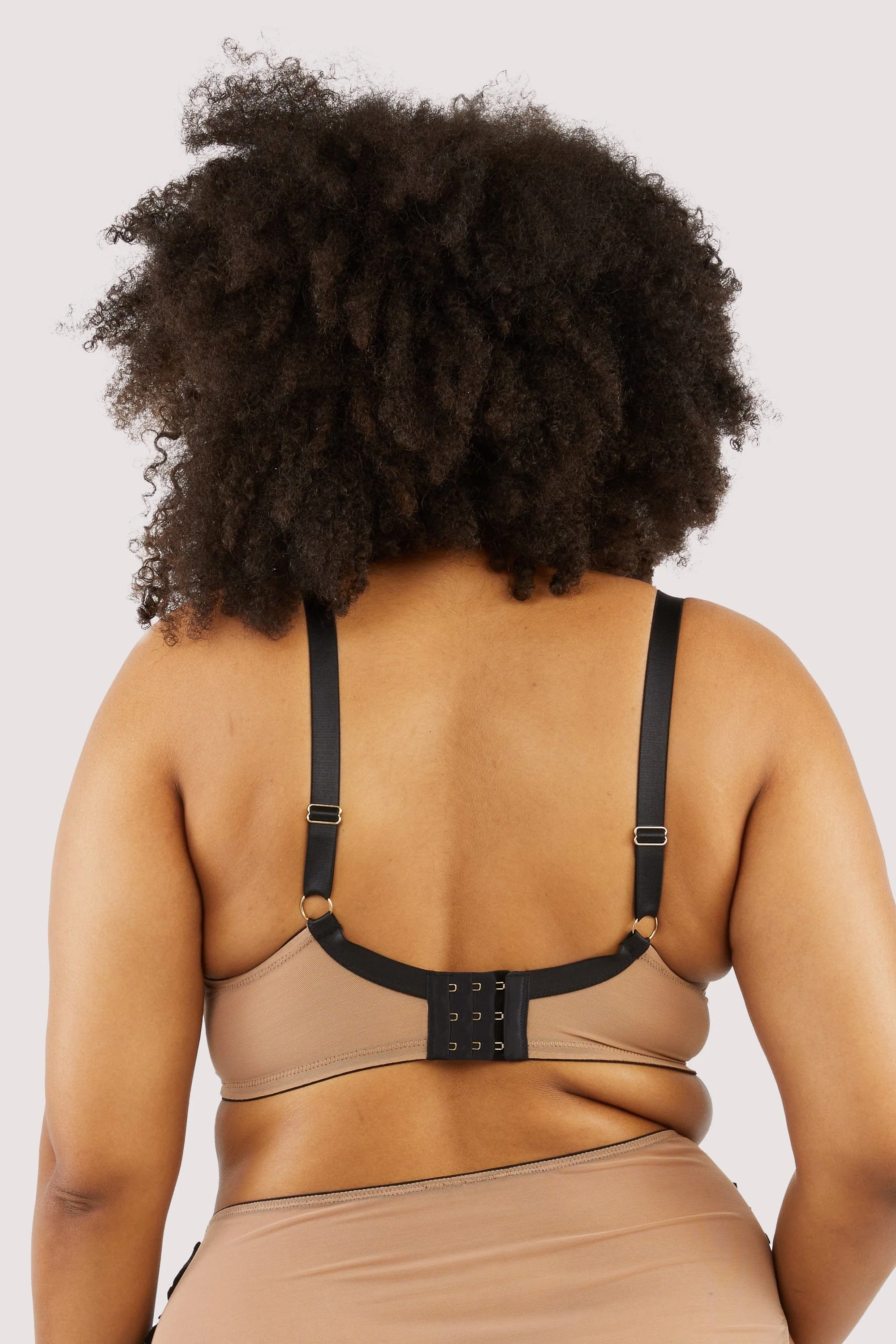 Alaina Illusion Mesh And Black Applique Bra - Image 3