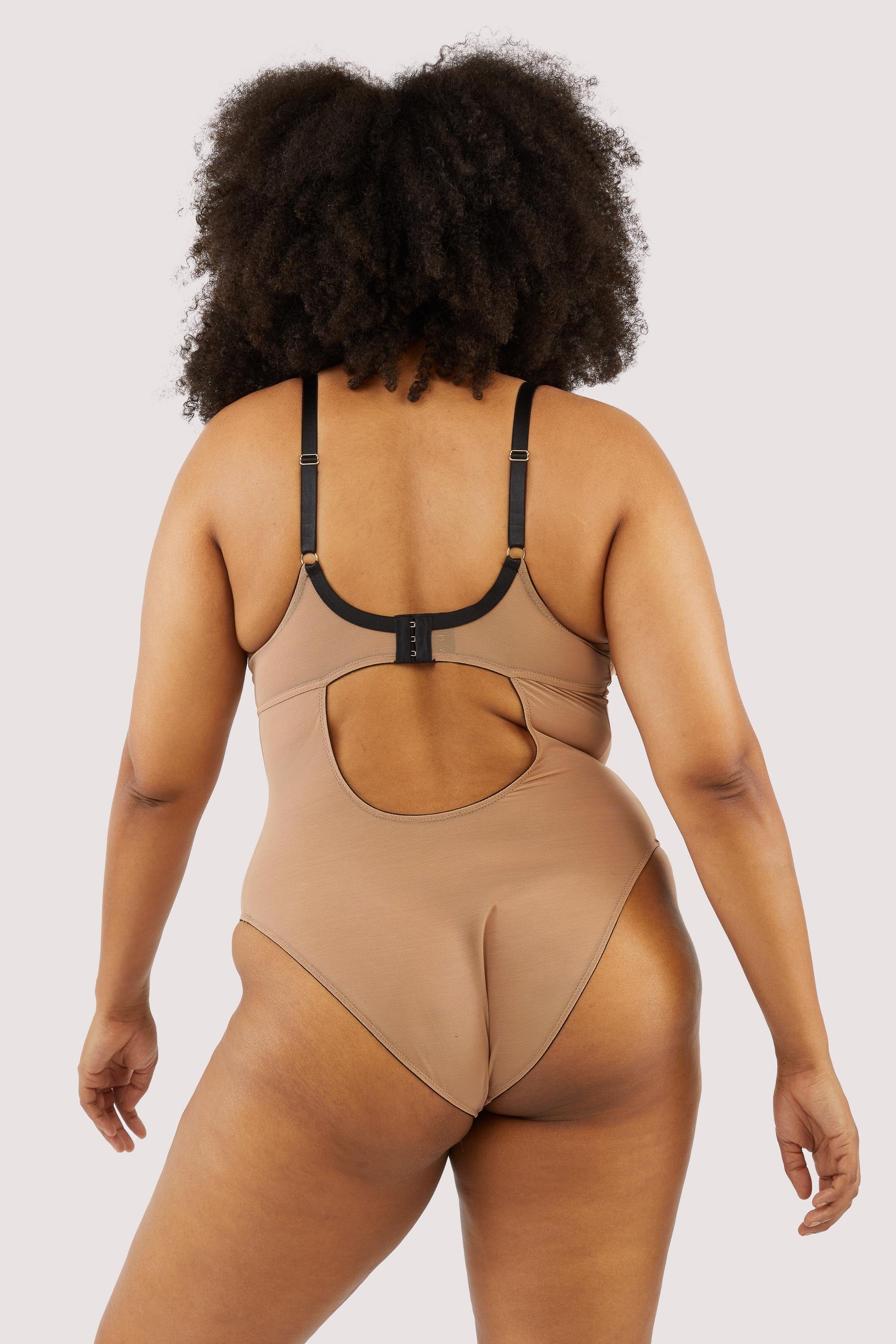 Alaina Illusion Mesh And Black Embroidery Body - Image 3