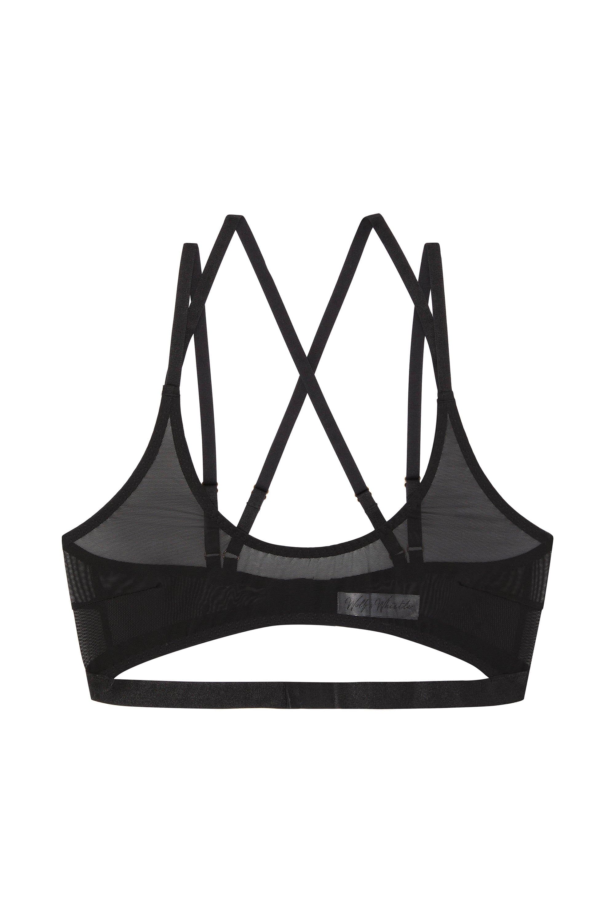 Alice Black Mesh Double Strap Bra - Image 6