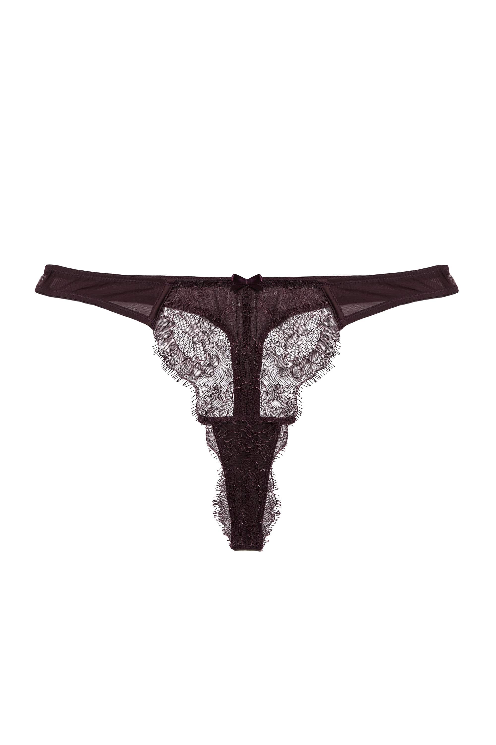 Alvara Plum Lace Thong - Image 5