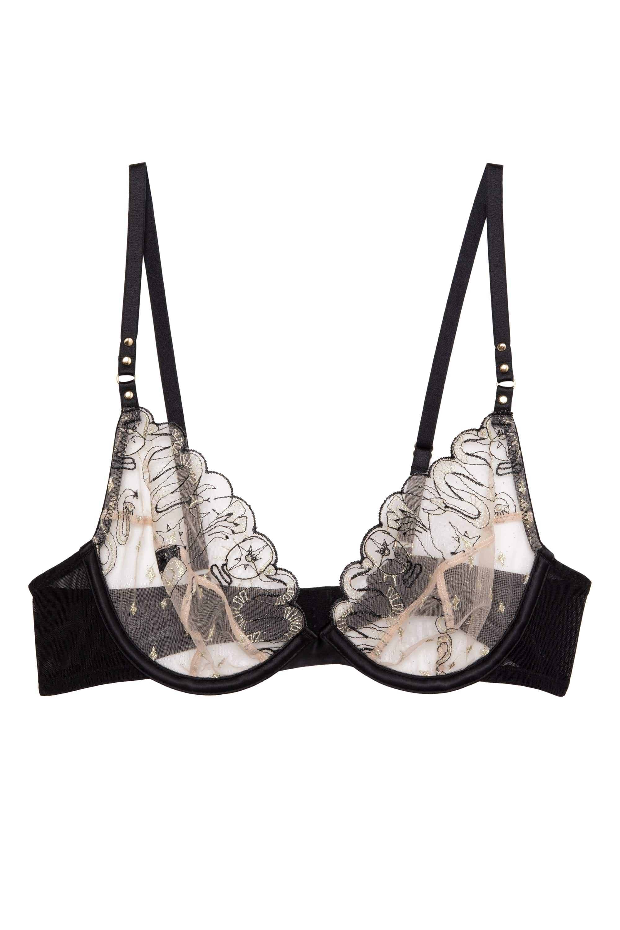 Anna Mystical Embroidery Plunge Bra - Image 8