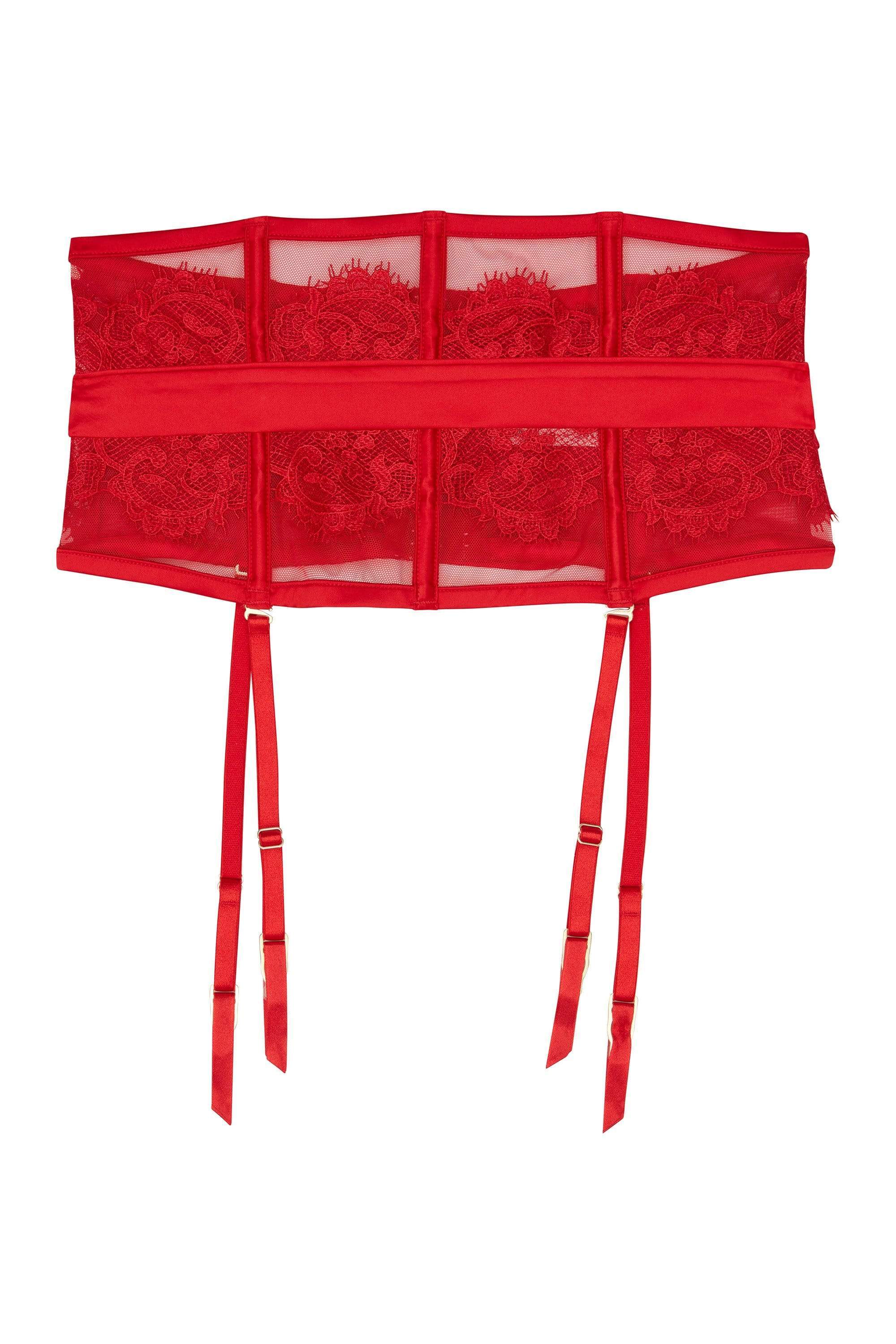 Anneliese Red Satin Net and Lace Waspie - Image 5