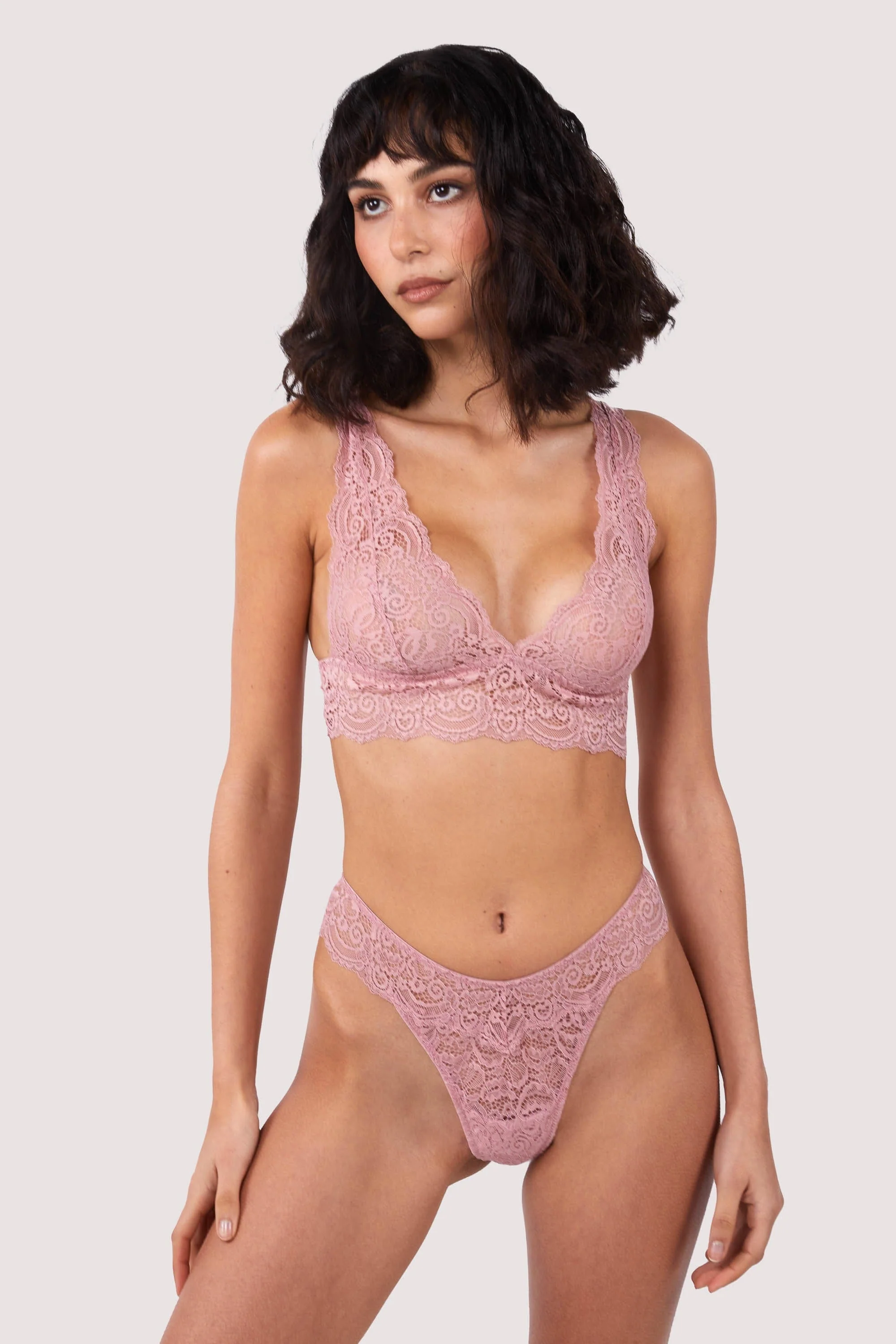 Ariana Ash Rose Lace Thong - Image 3