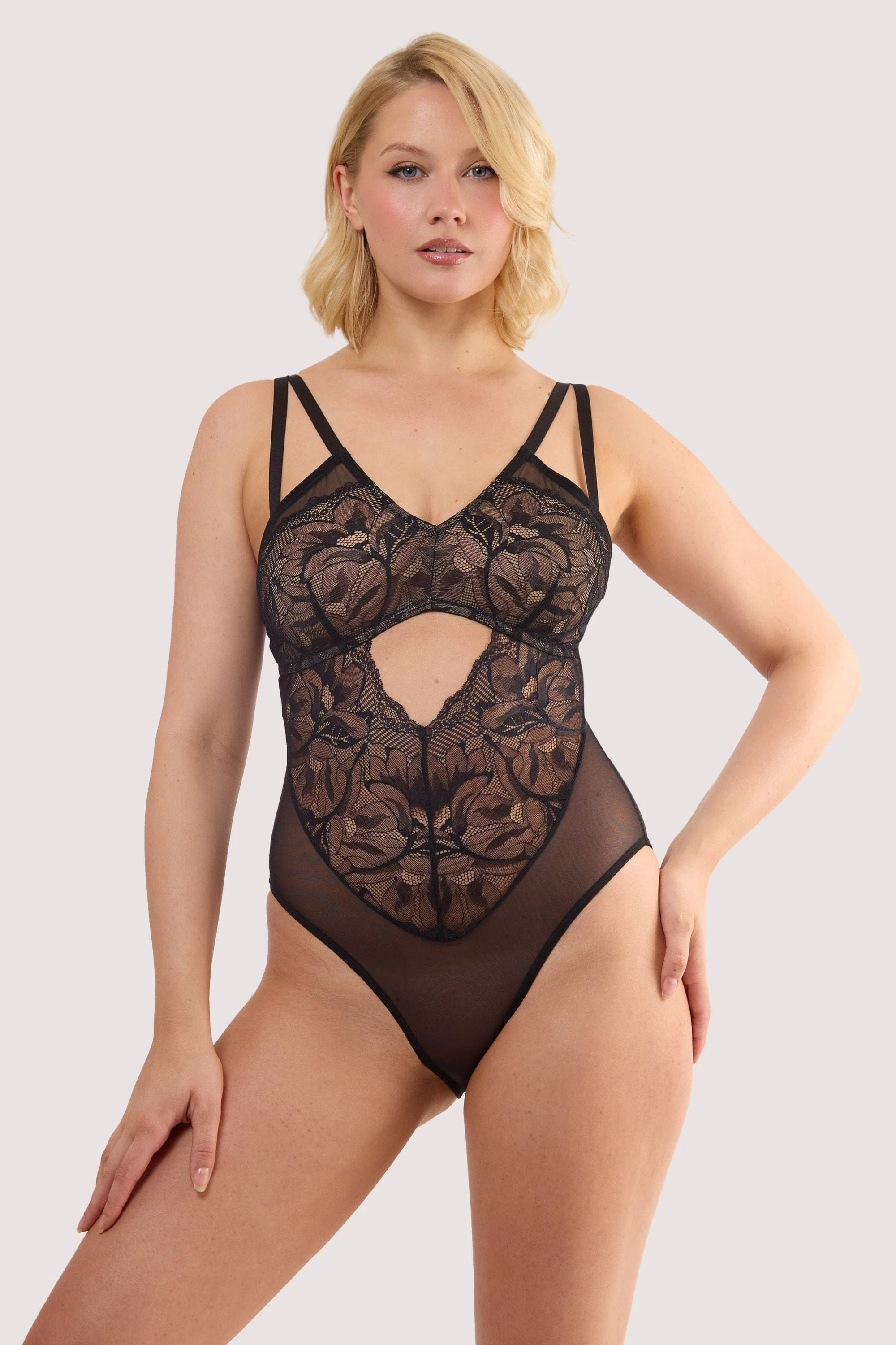 Ariella Black Graphic Lace Body - Image 4