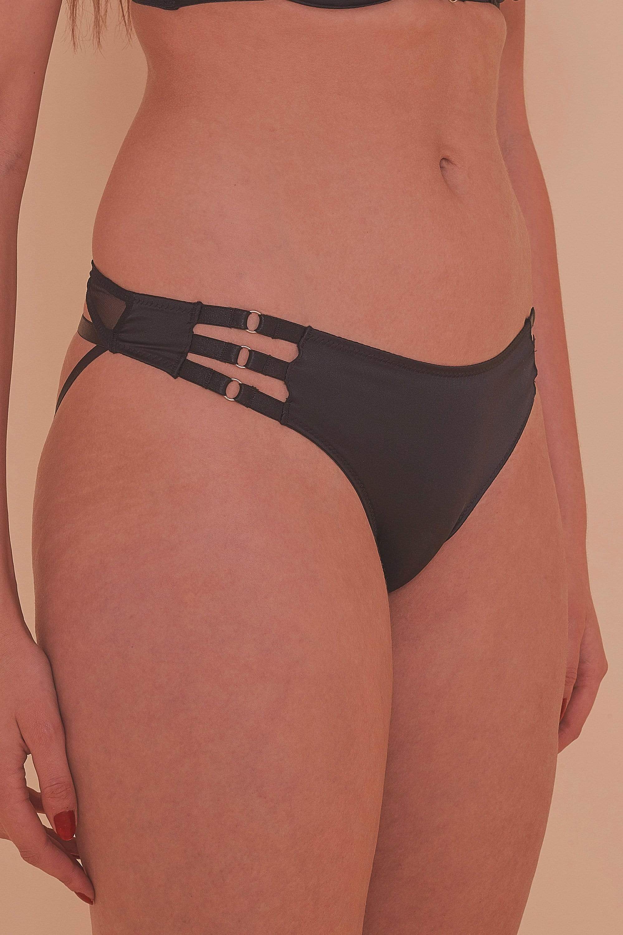 Ava Black Strappy Brief - Image 6