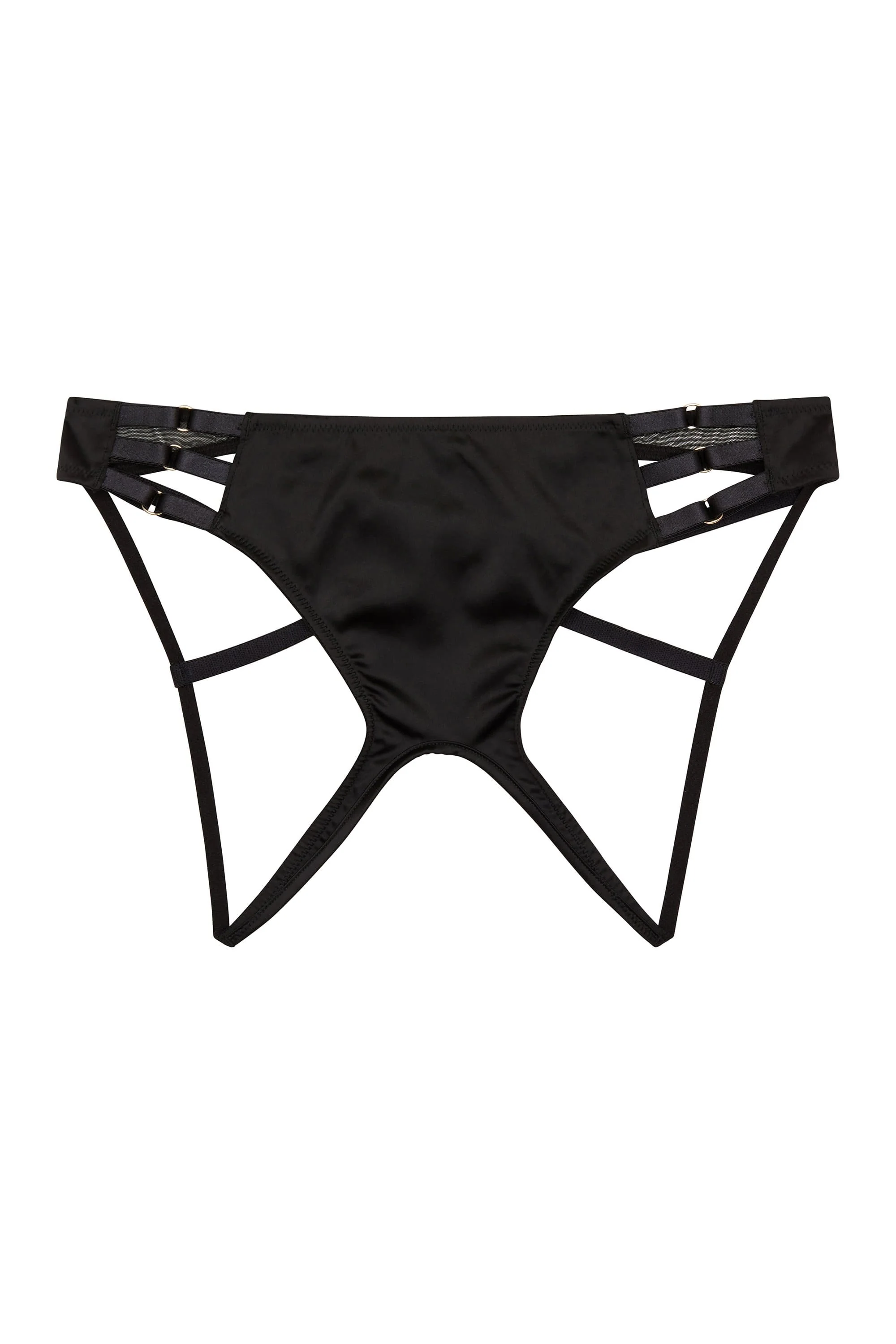 Ava Black Strappy Open Back Brief - Image 3