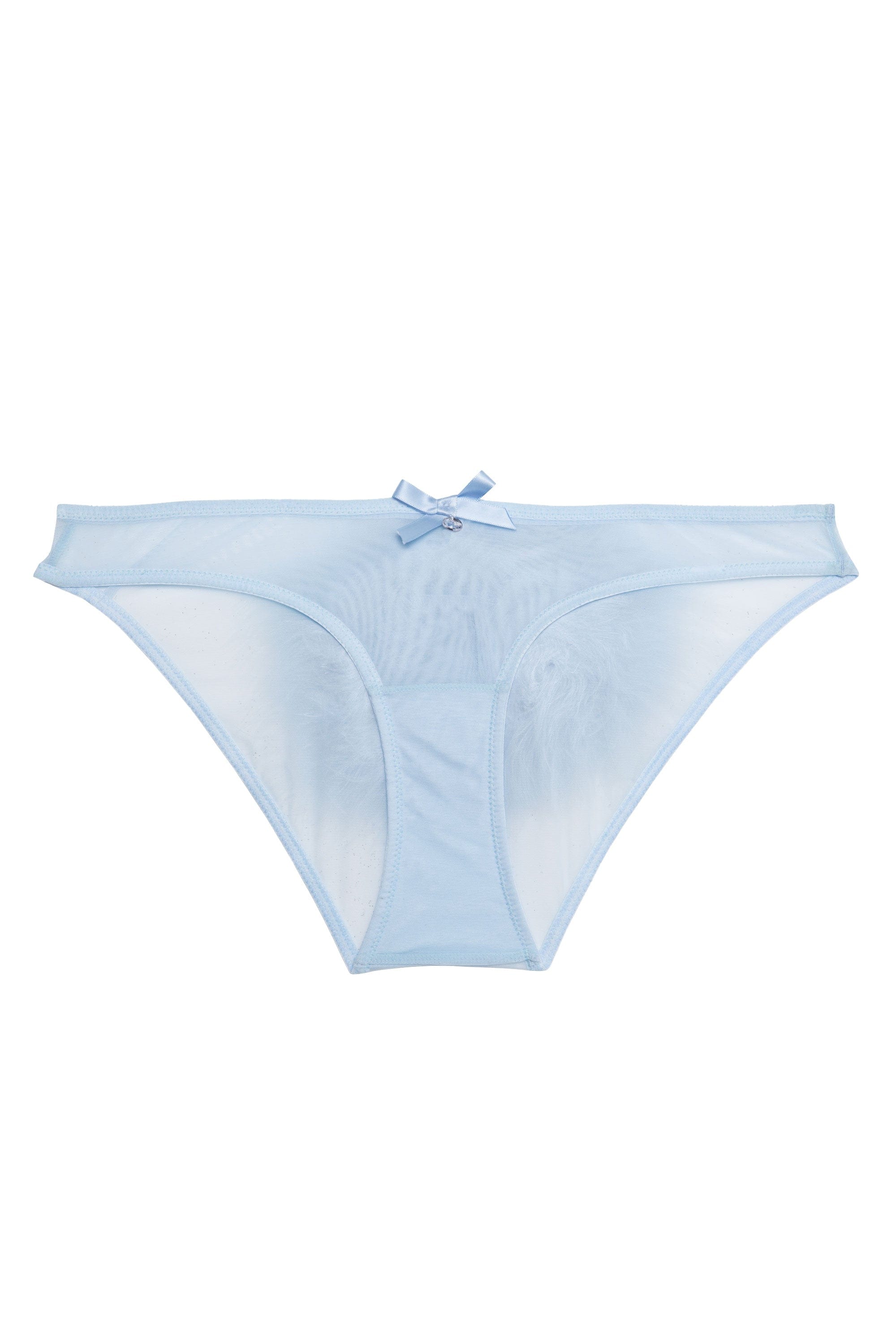 Lulu Baby Blue Diamante Marabou Brief - Image 7