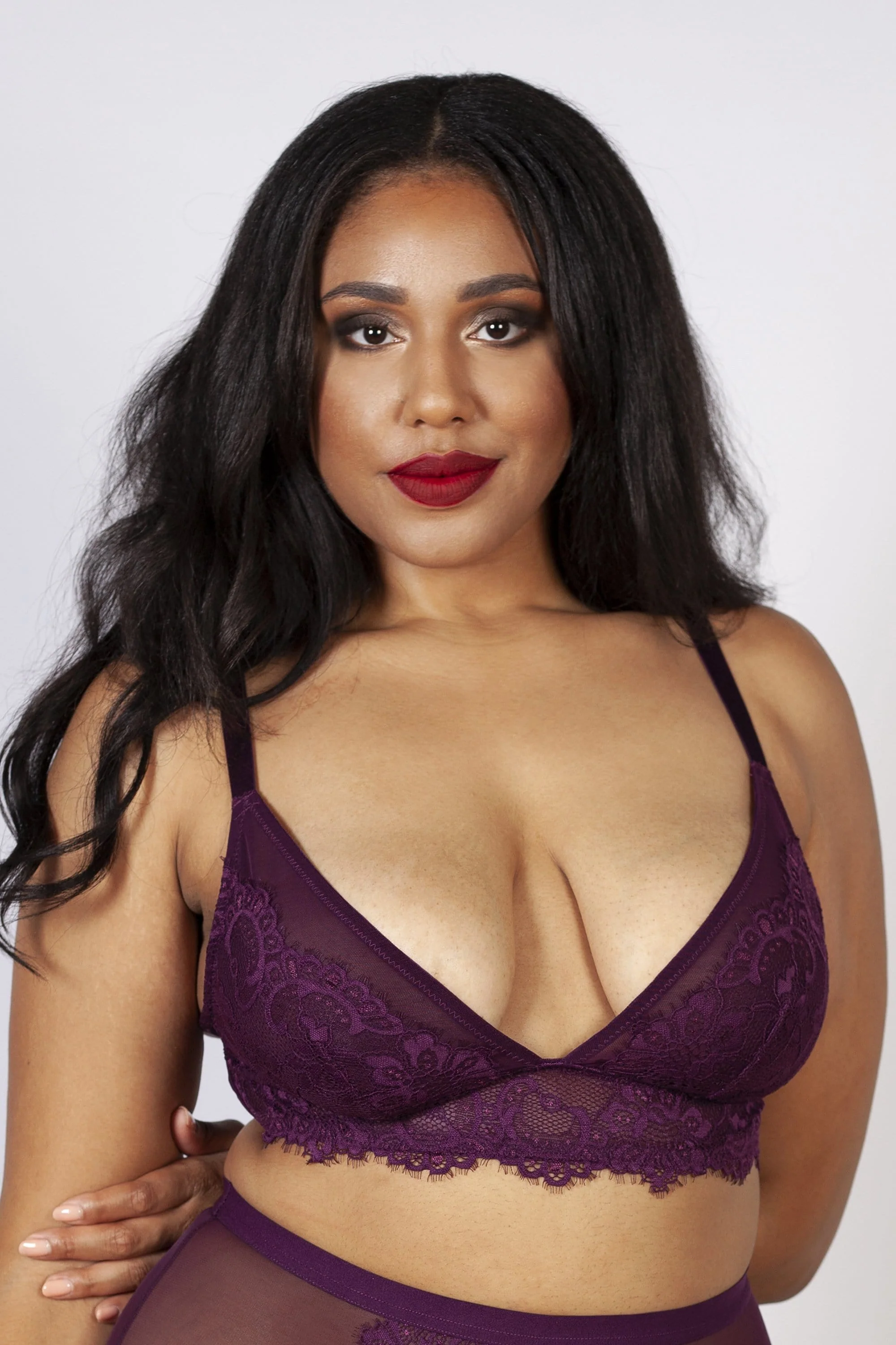 Gabi Fresh Bella Lace Soft Cup Bra Aubergine - Image 2
