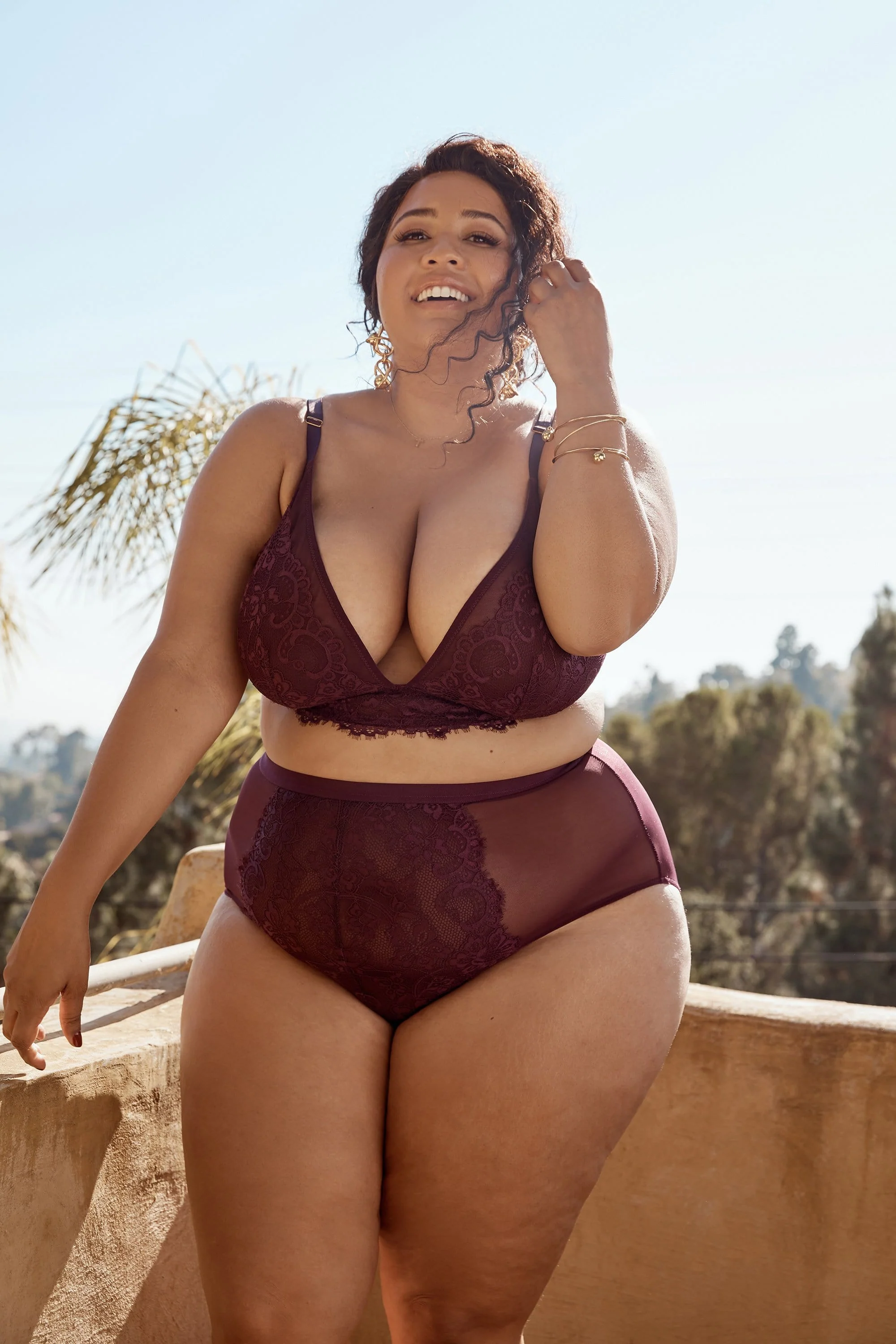 Gabi Fresh Bella Lace Soft Cup Bra Aubergine - Image 5
