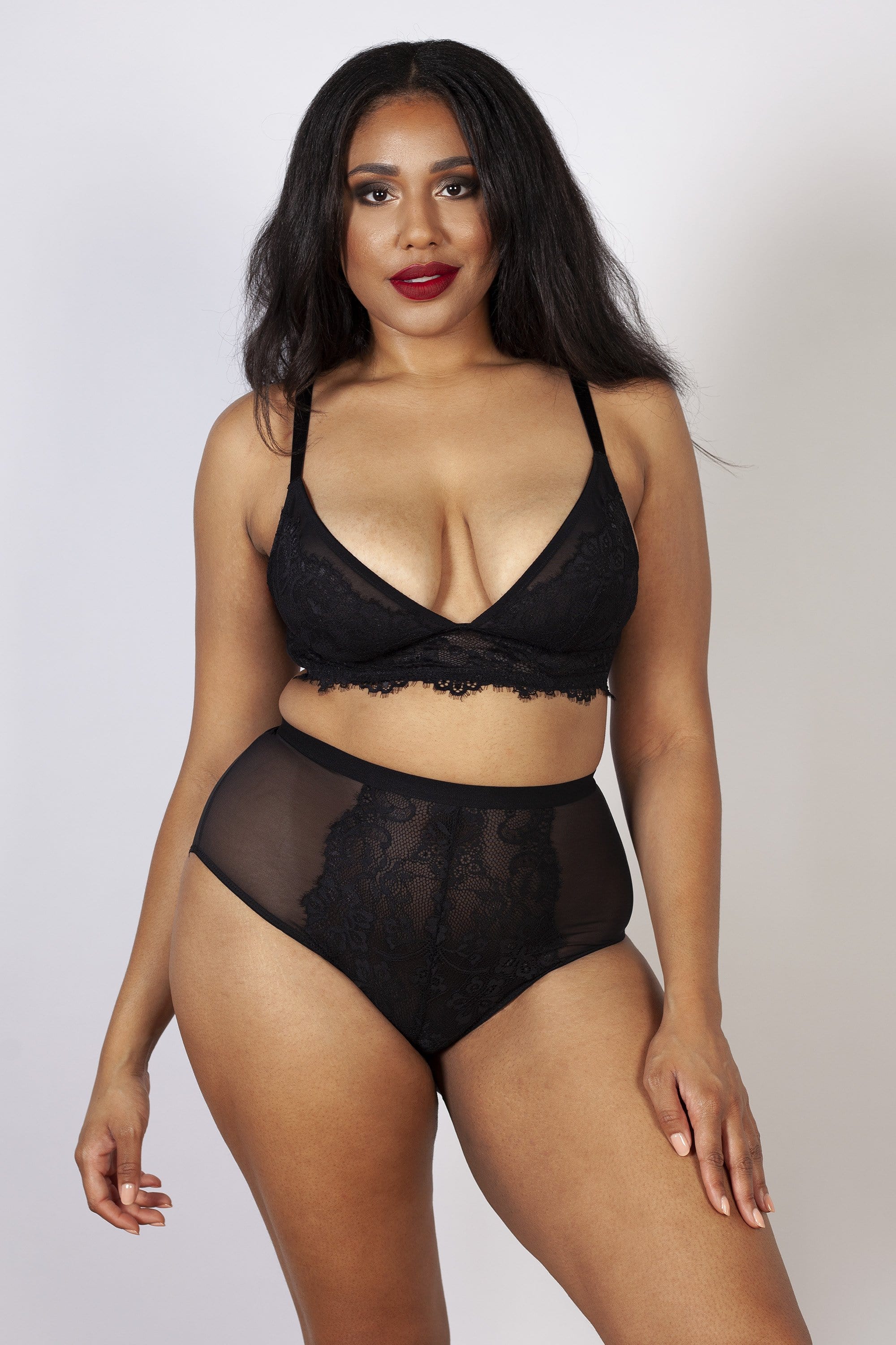 Gabi Fresh Bella Lace Soft Cup Bra Black - Image 3