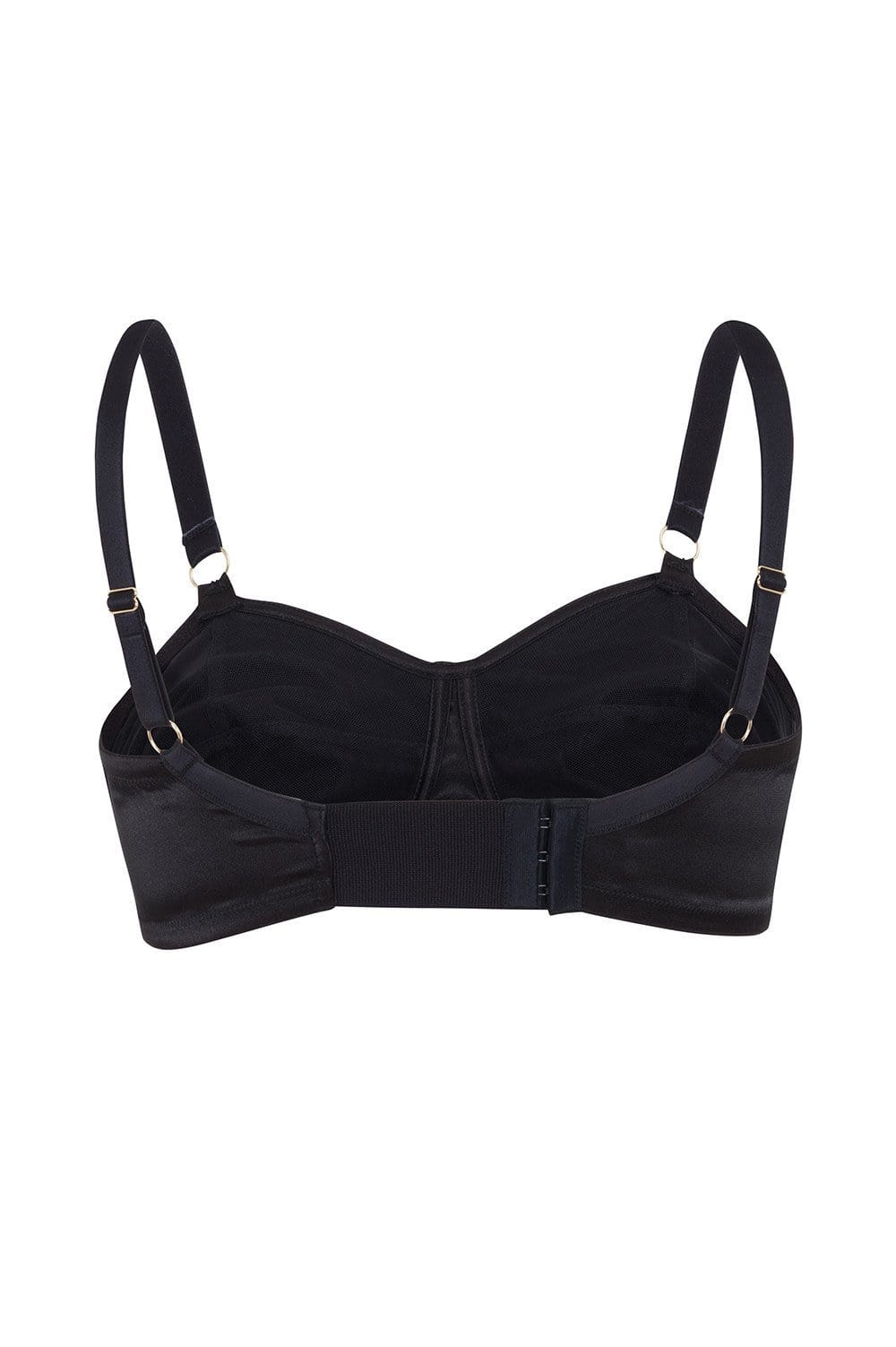 Bettie Page Black Spiral Stitch Bullet Bra - Image 4