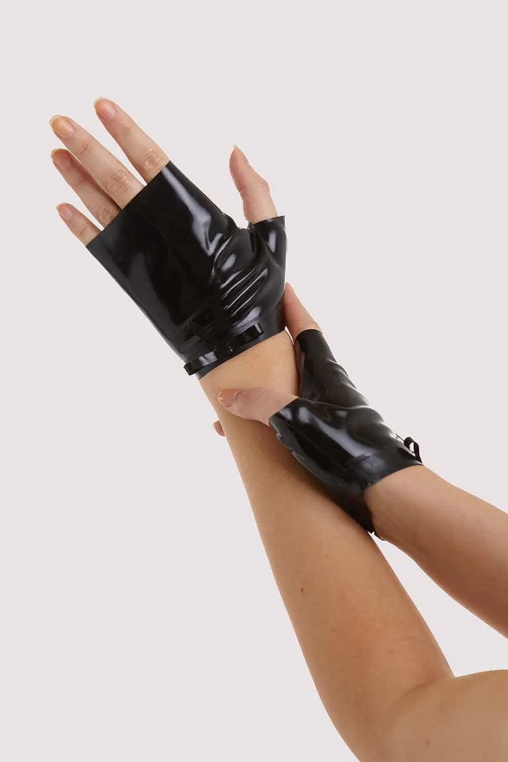 Bettie Page Latex Mittens - Image 2