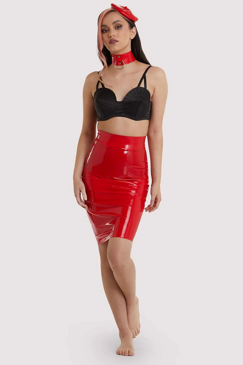 Bettie Page Latex Hobble Skirt - Image 3