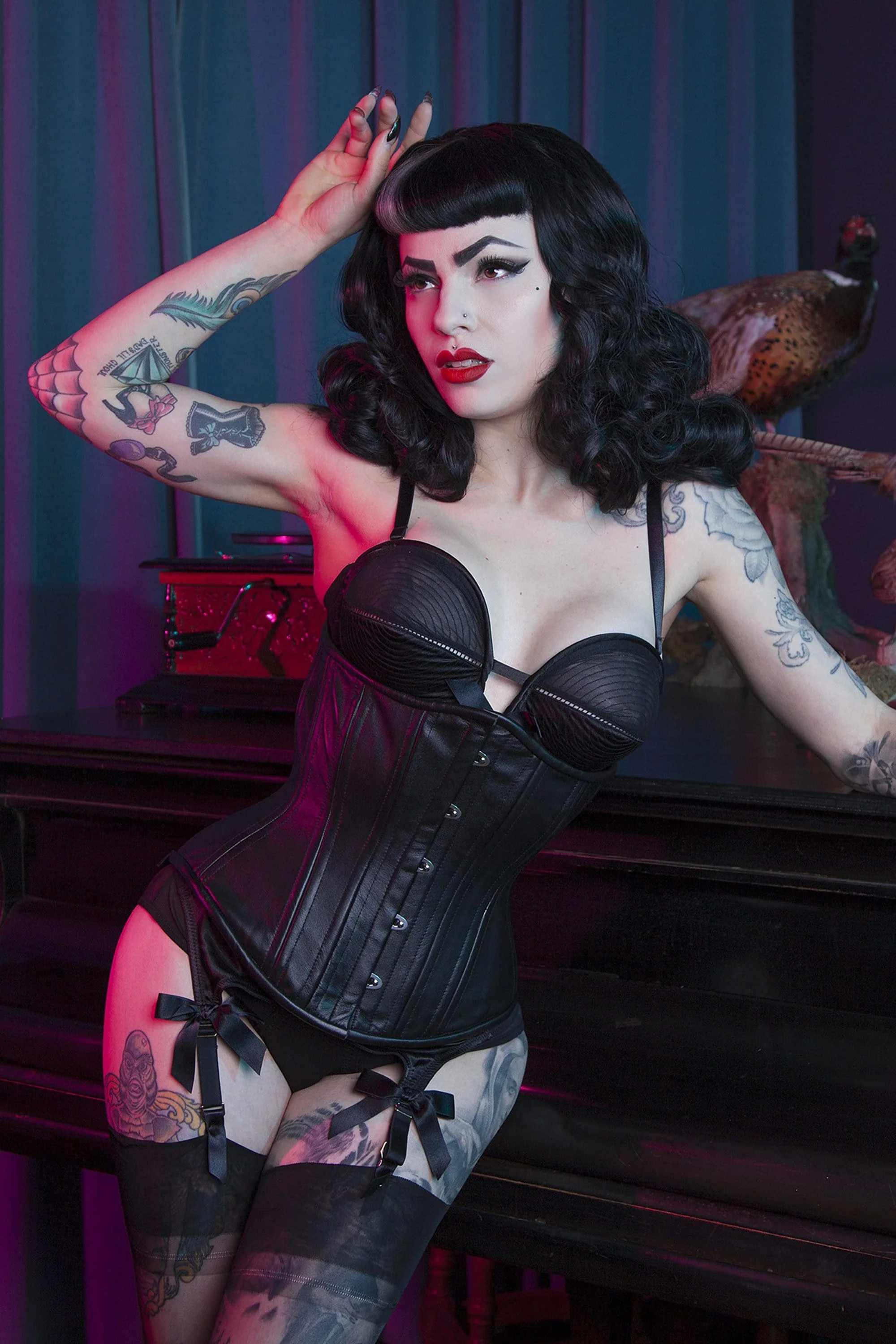 Leather Underbust Corset - Image 4