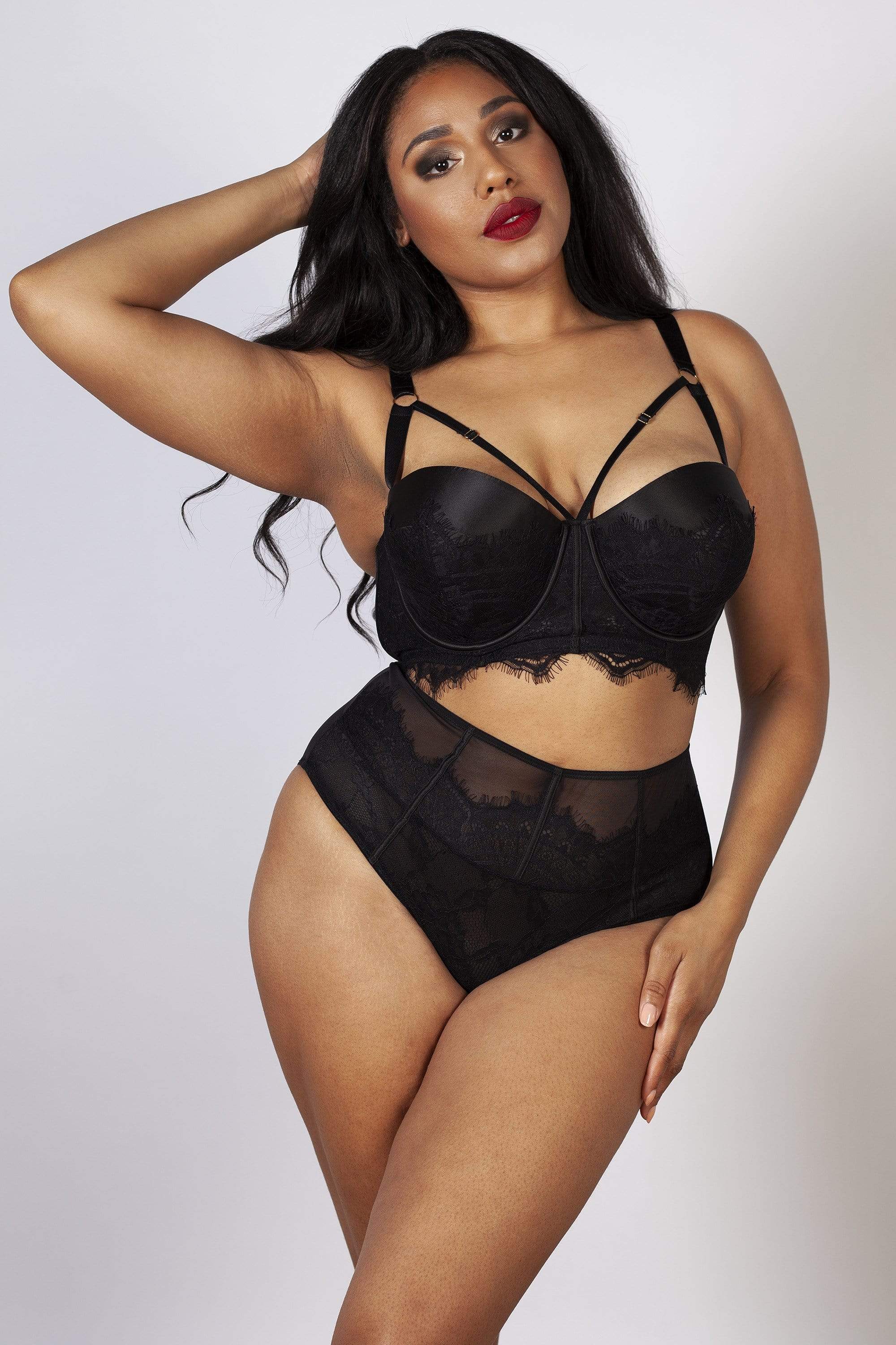 Gabi Fresh Bianca Black Longline Bra B - H - Image 3