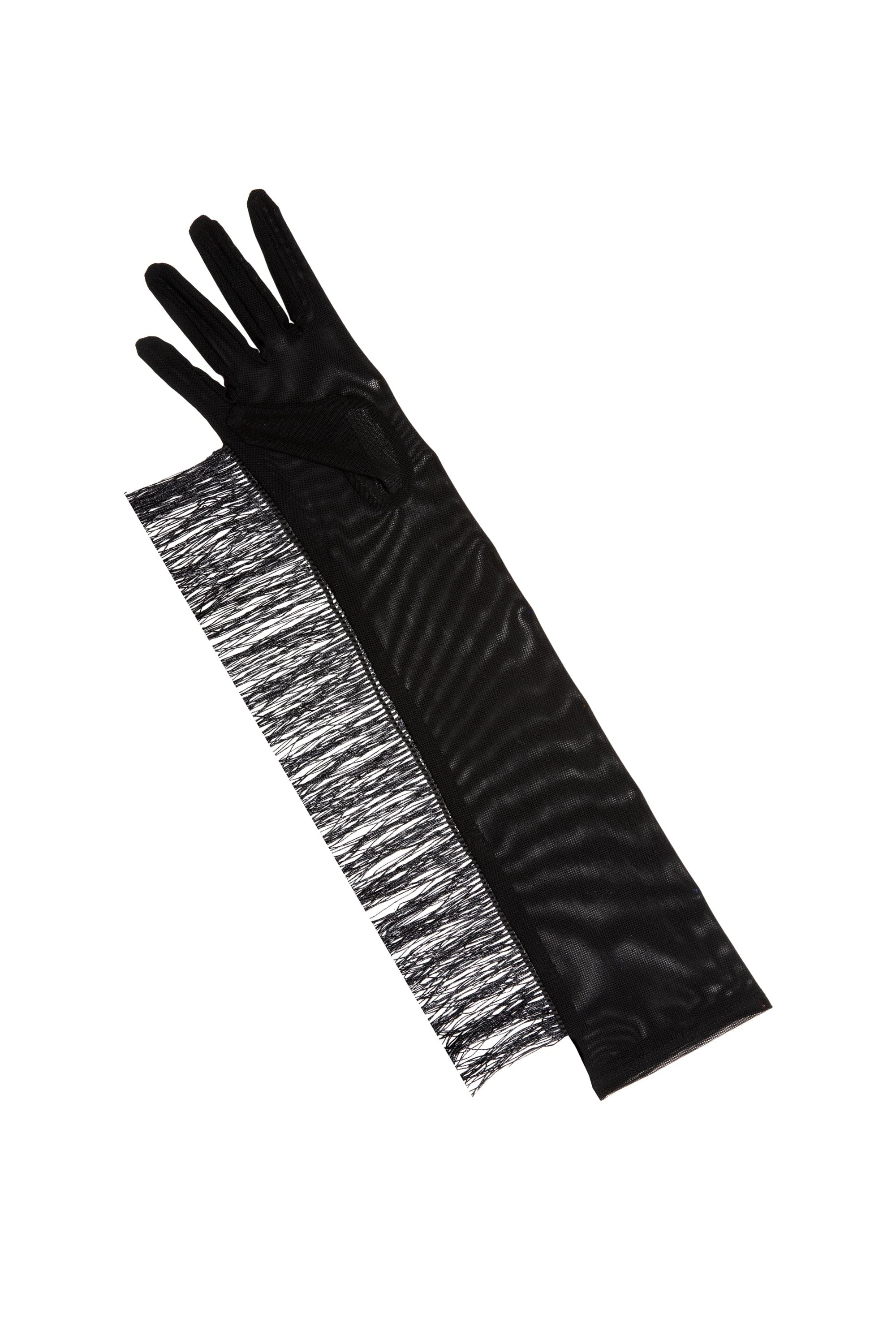 Black Fringe Gloves - Image 4