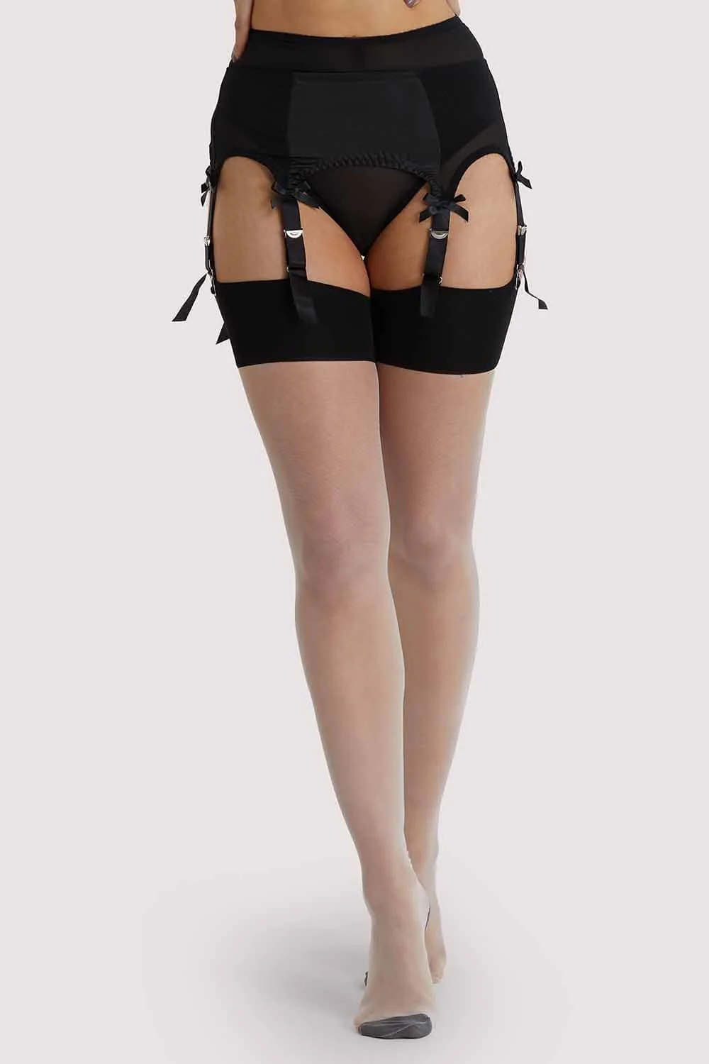 Bow Back Seam Stockings Creme De Peche - Image 2