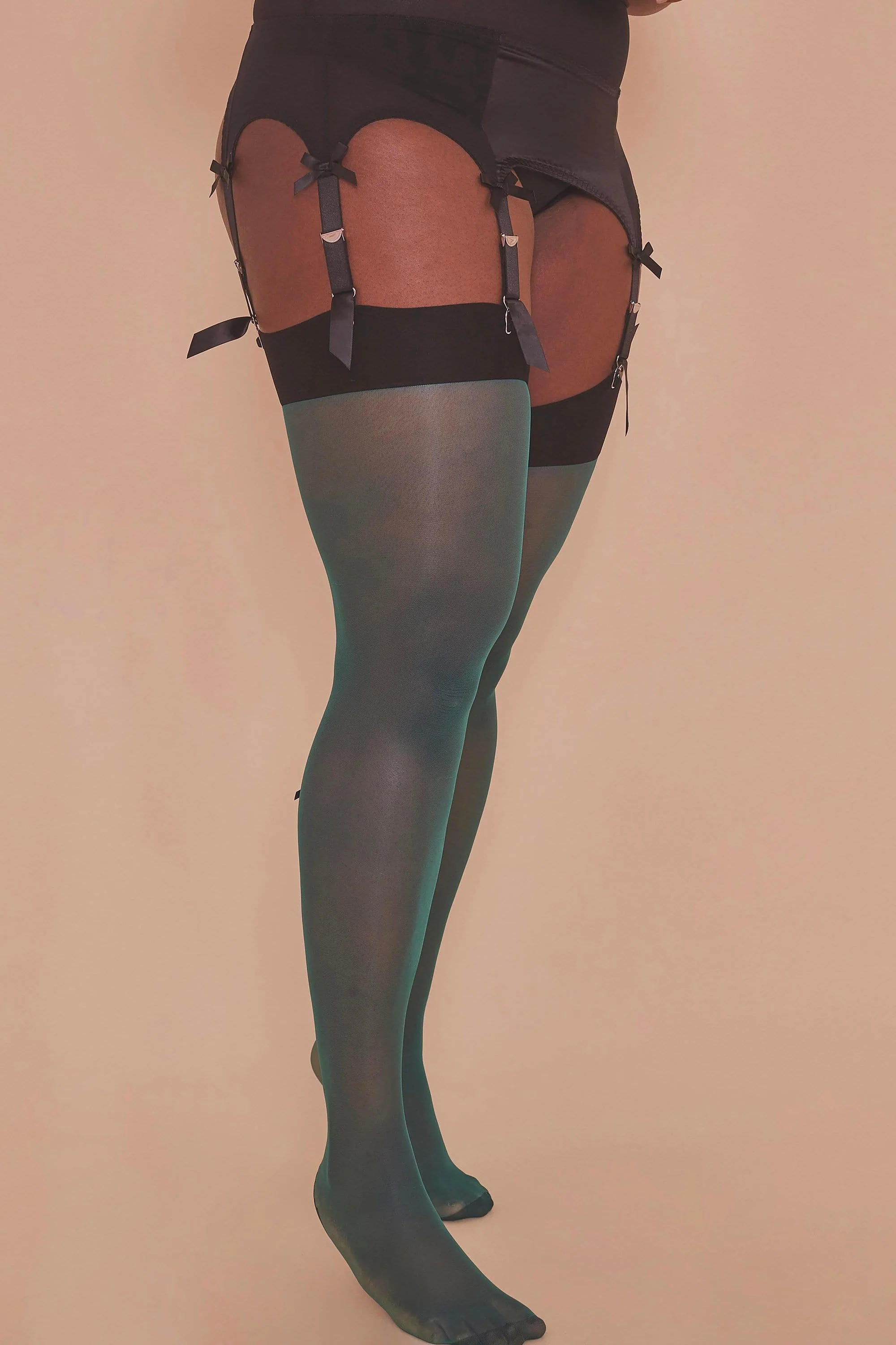 Bow Back Stockings Green - Image 3
