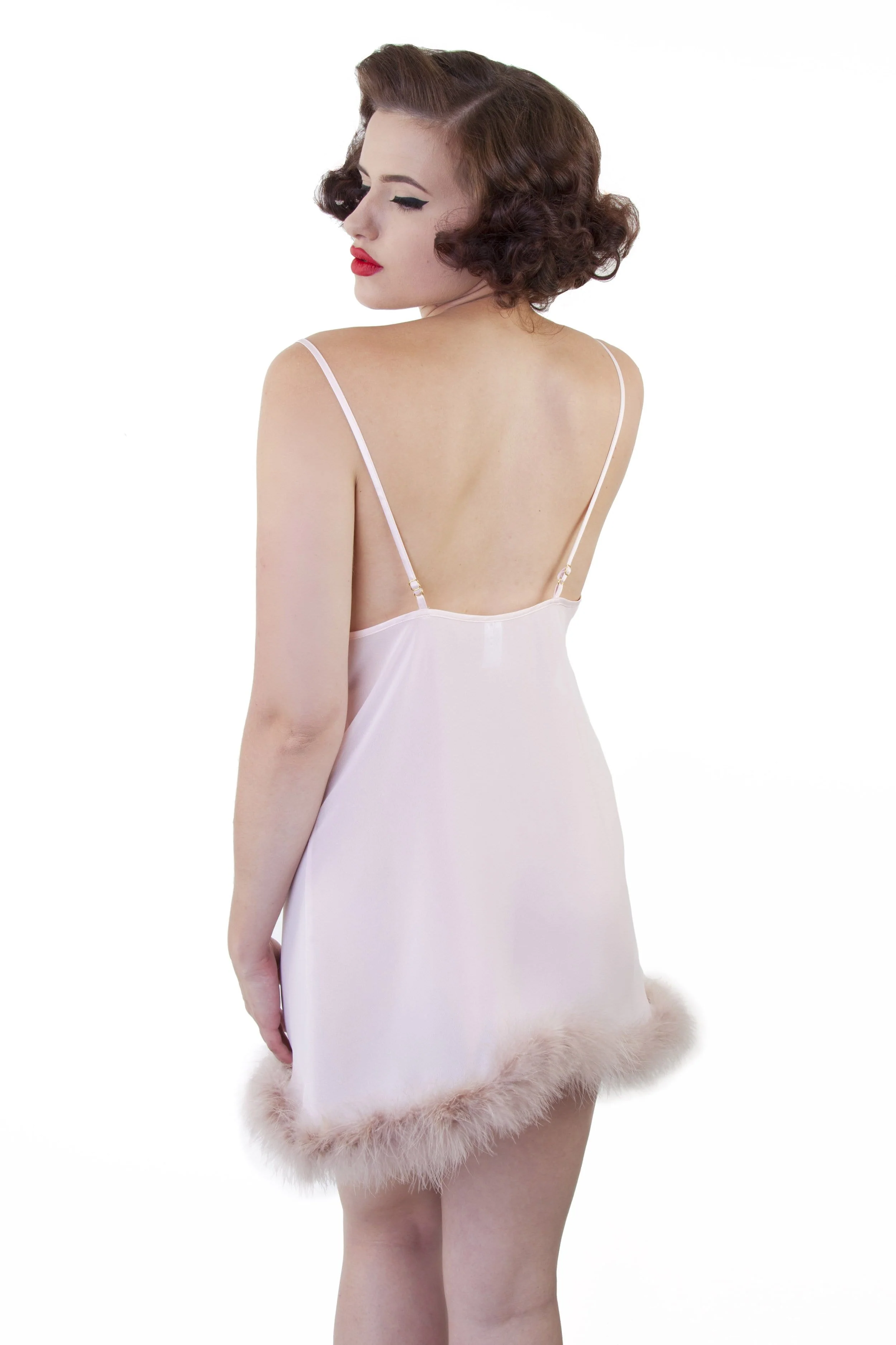 Peach Feather Babydoll - Image 4