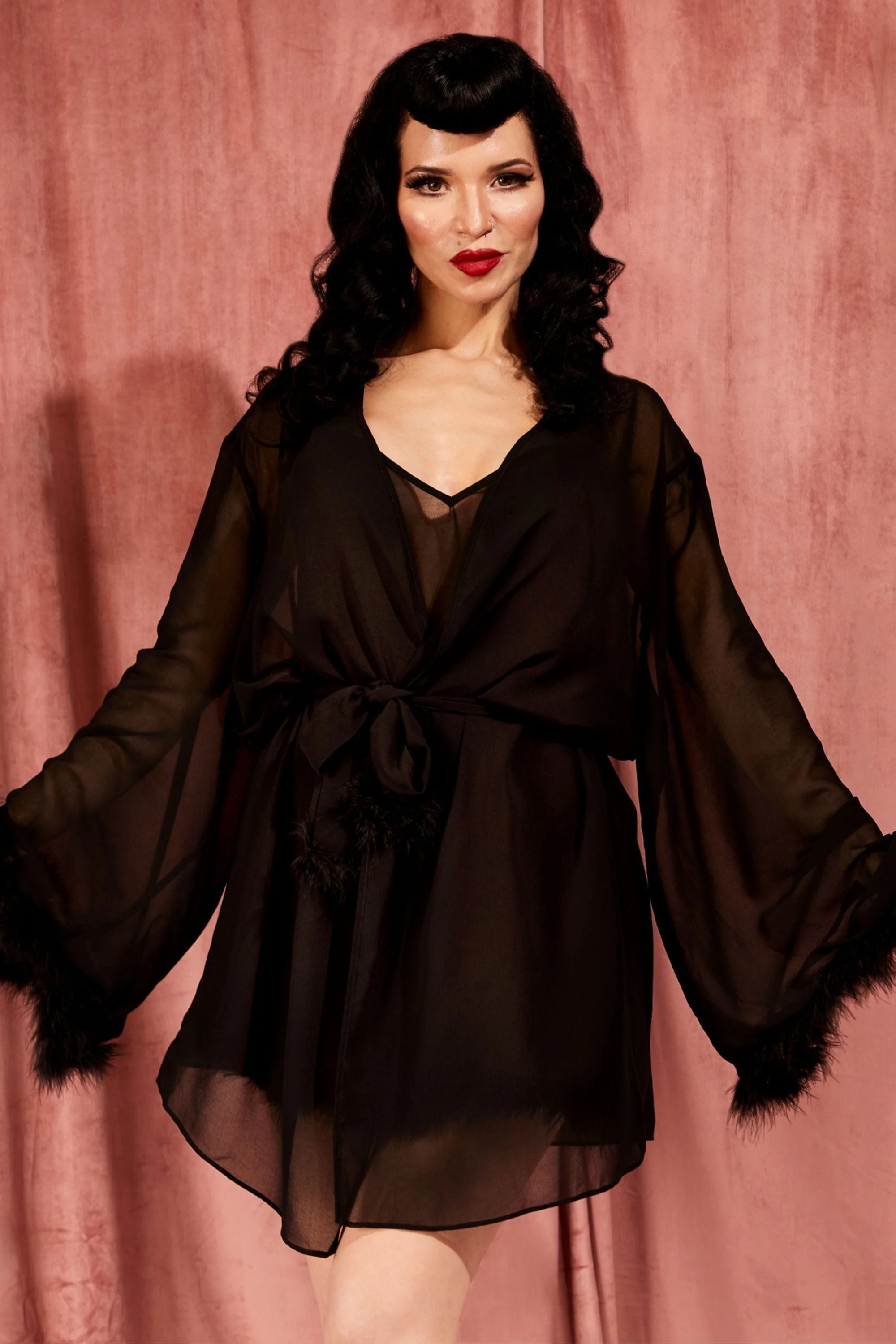 Black Feather Robe - Image 2