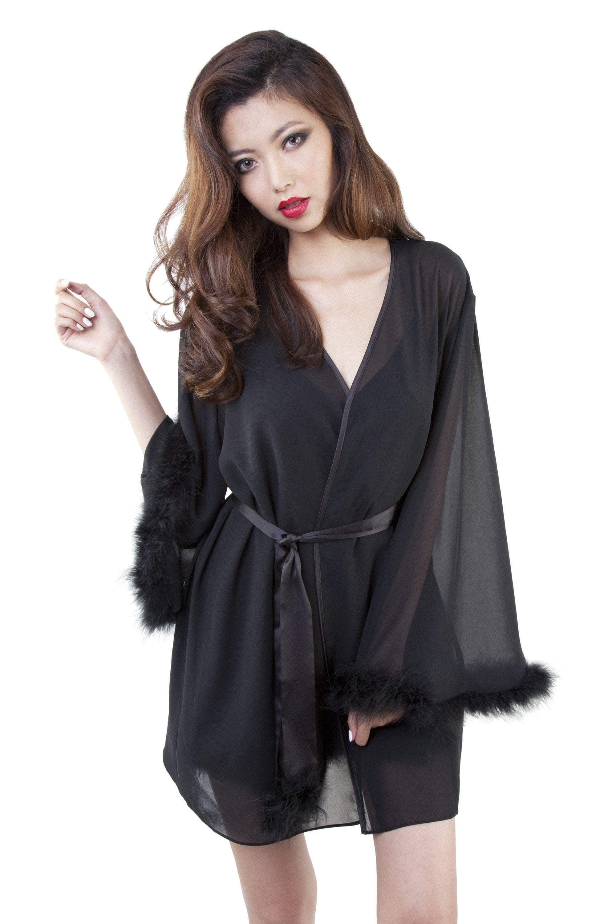 Black Feather Robe - Image 4