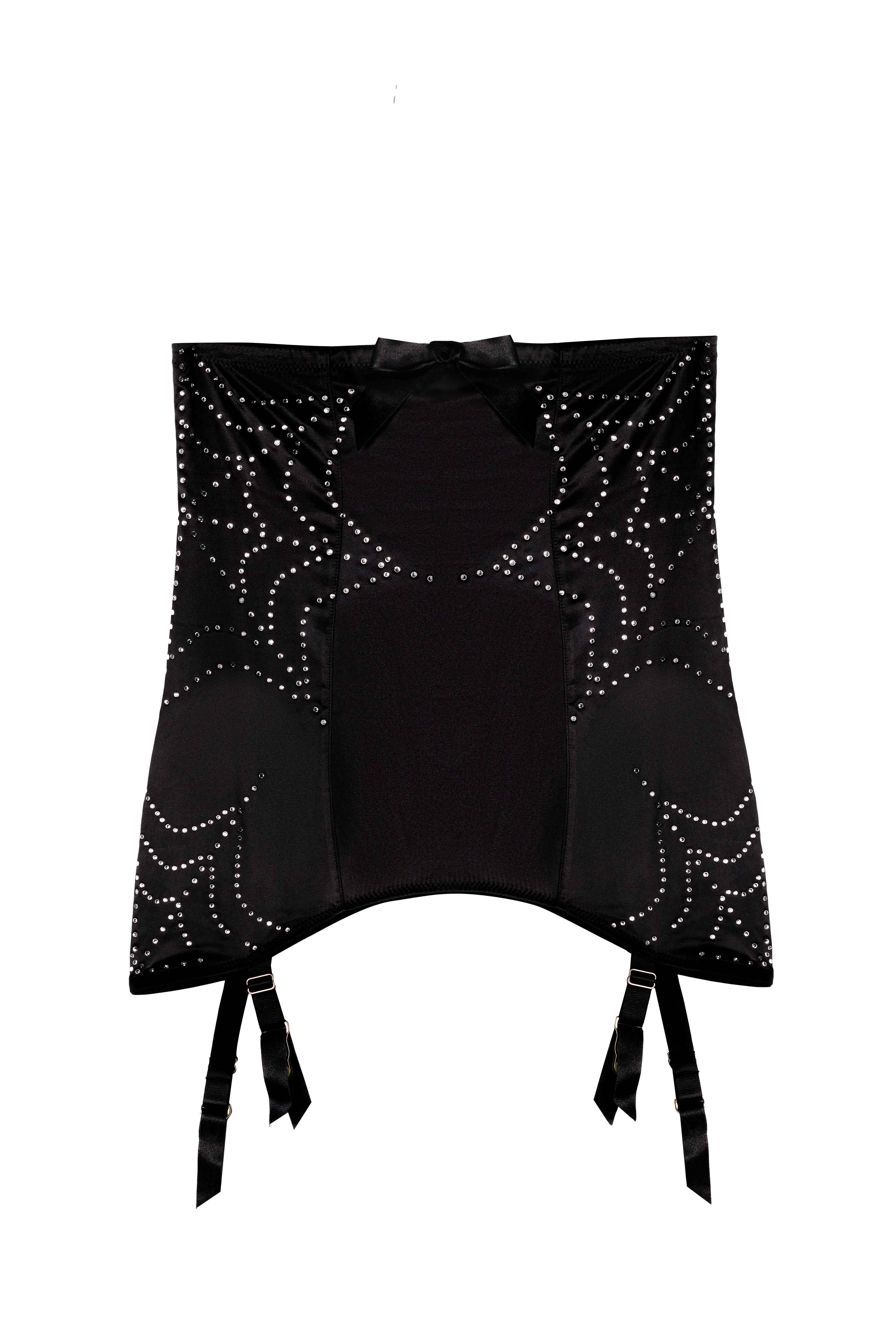 Annabelle Diamante Spiderweb Black Girdle - Image 6