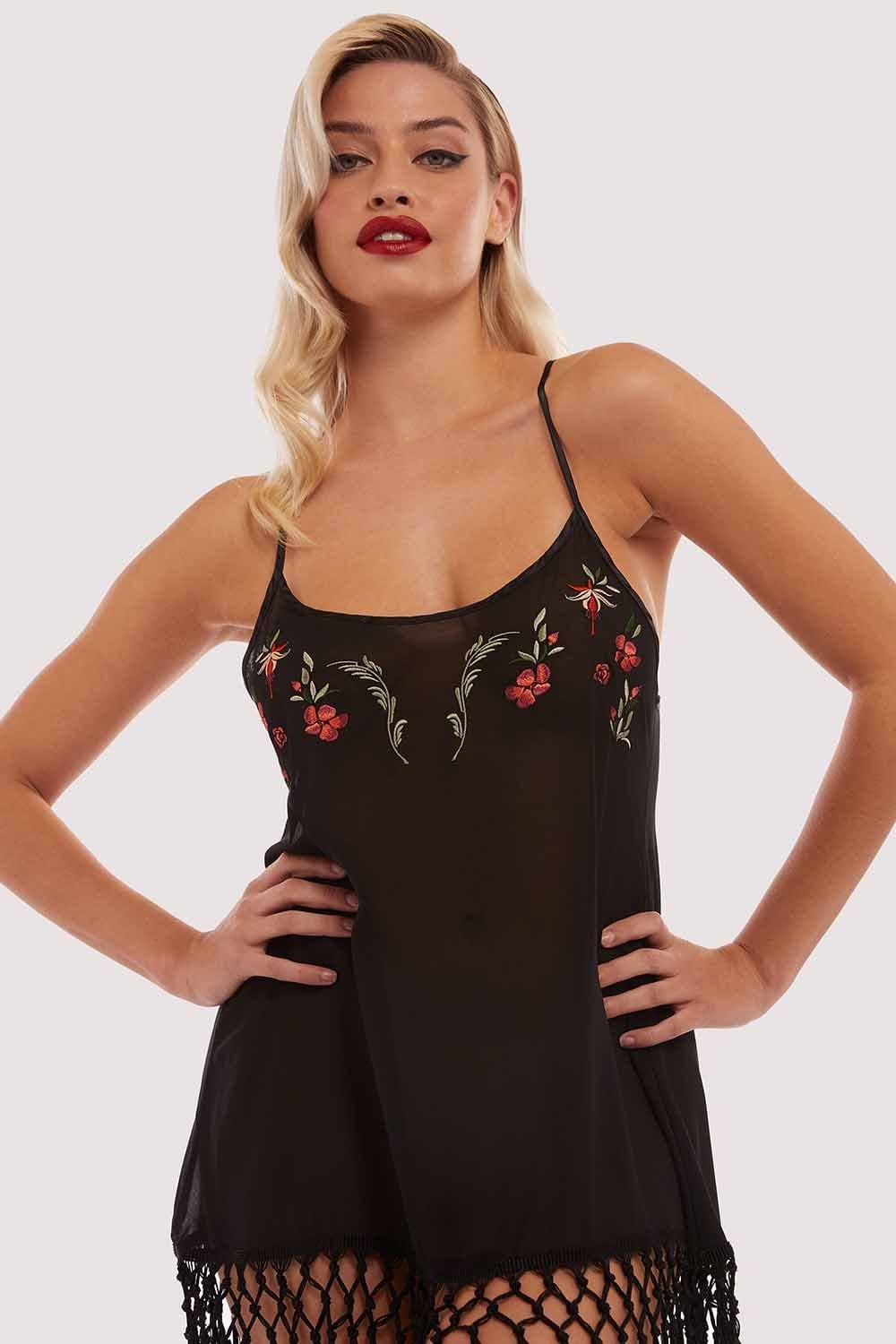 Embroidered Tassel Chemise - Image 3