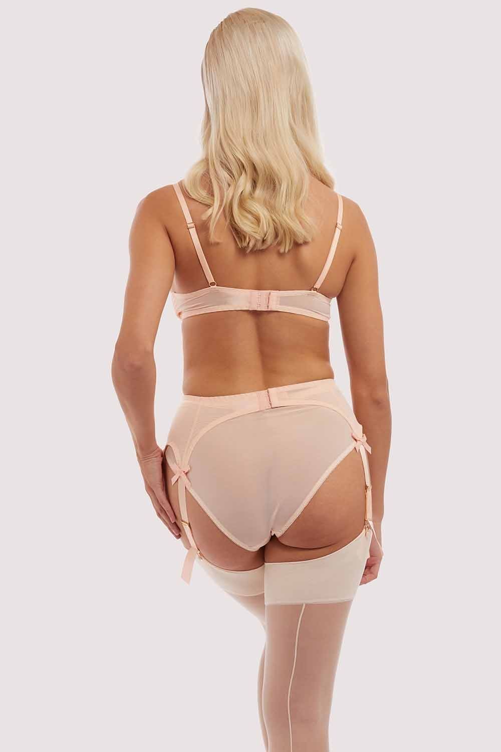 Classic Suspender Belt Peach - Image 4