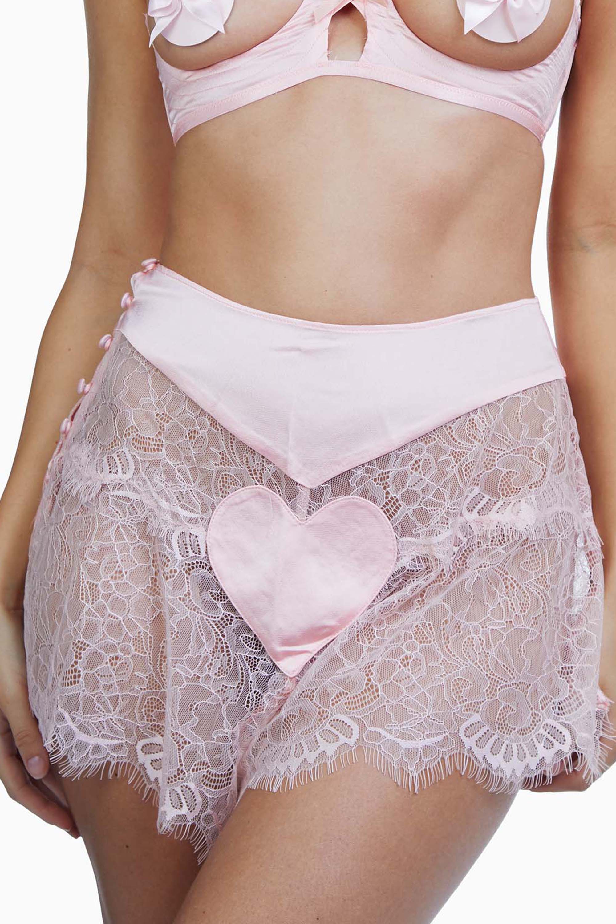 Bettie Page Doris Peach Heart French Knicker Briefs - Image 3