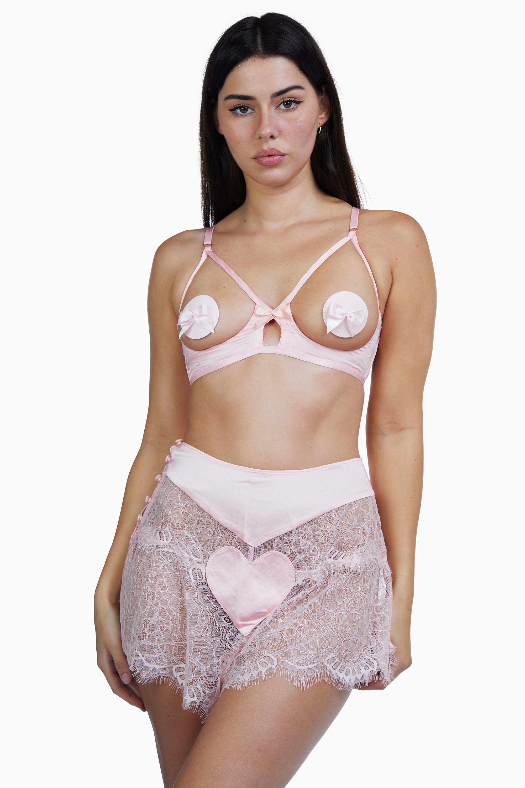 Bettie Page Doris Peach Heart French Knicker Briefs - Image 5