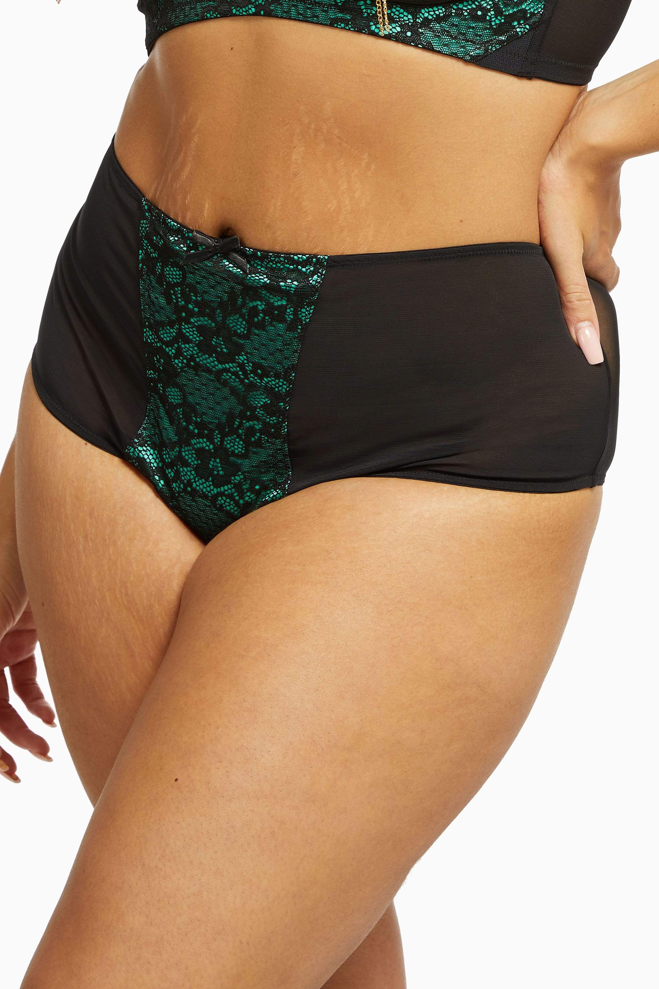 Elsie Emerald Lace High Waisted Brief - Image 5