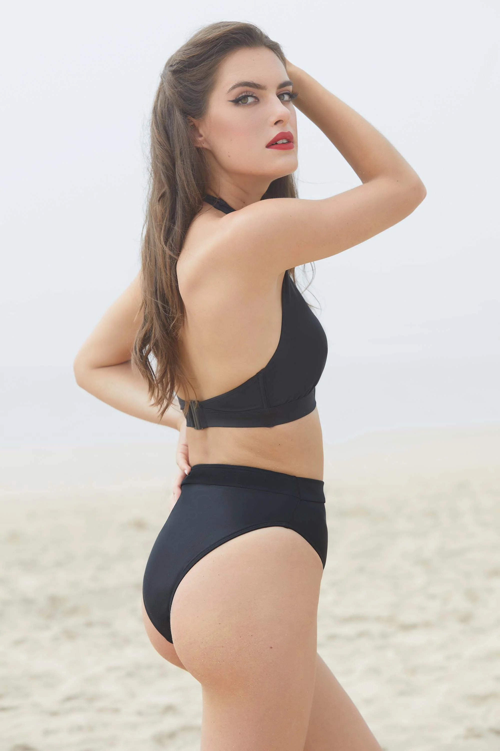Eco Jayne Black Plunge Bikini Top - Image 6