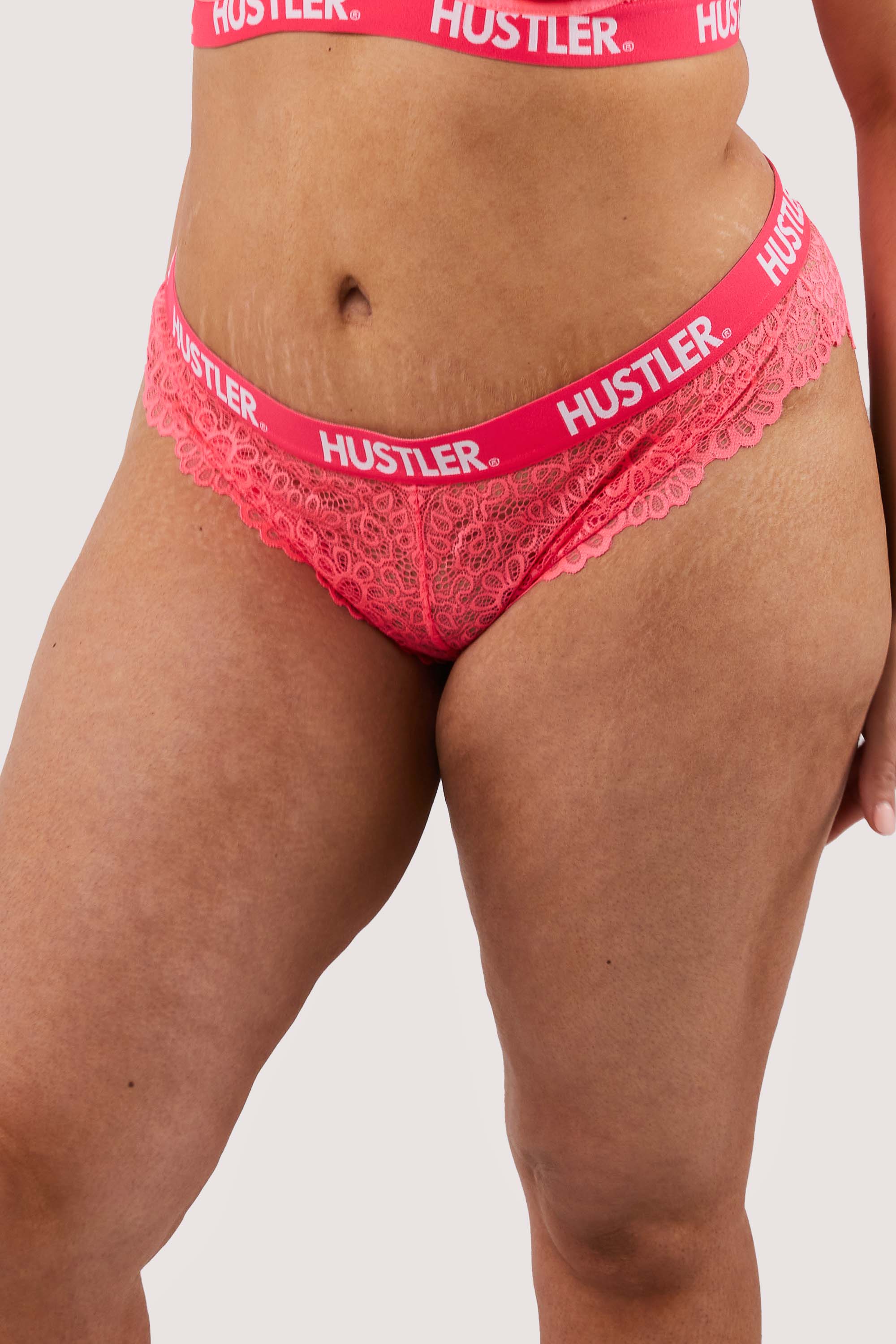 Branded Hot Pink Lace Brief - Image 3