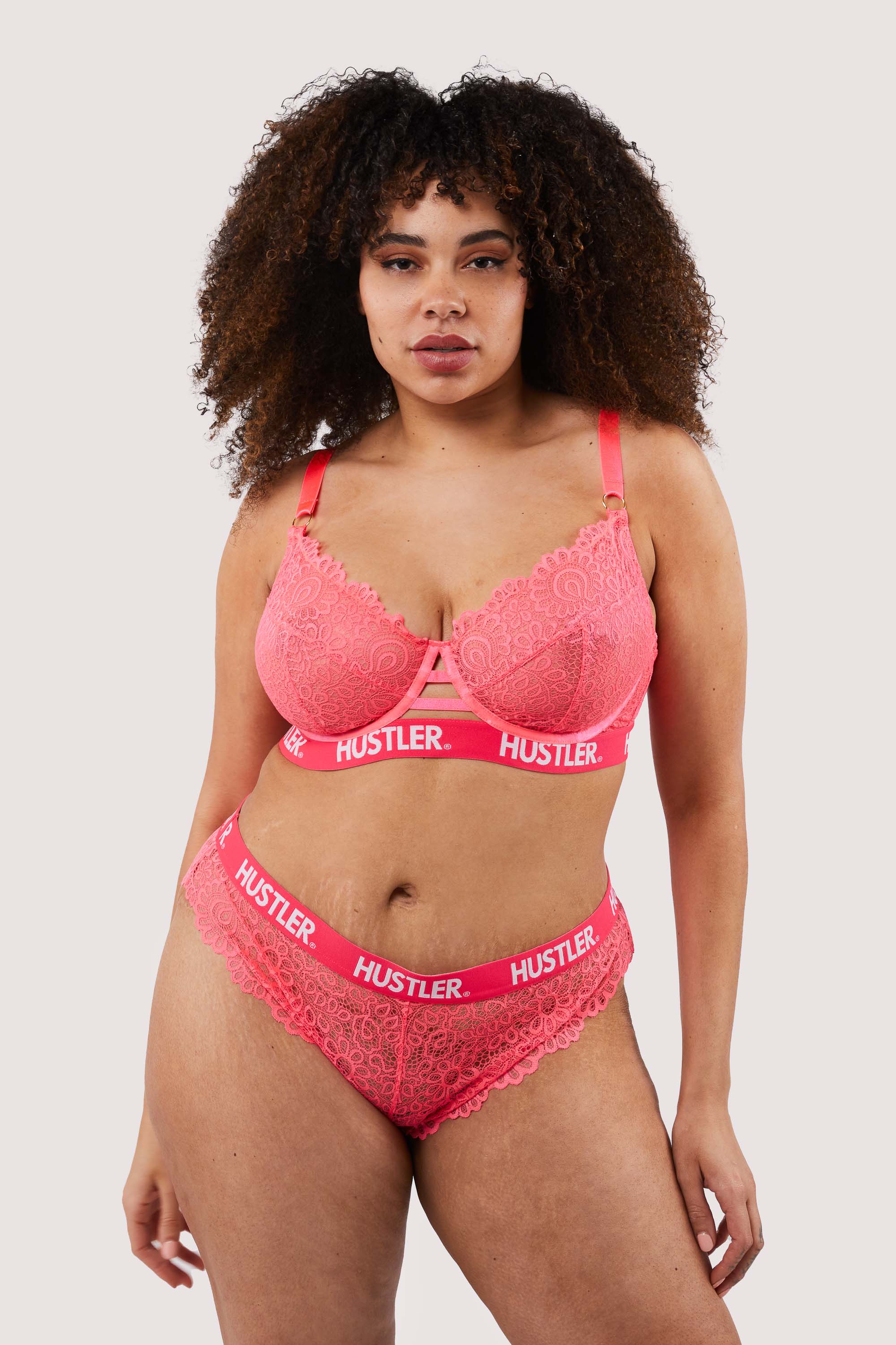 Branded Hot Pink Lace Brief - Image 6