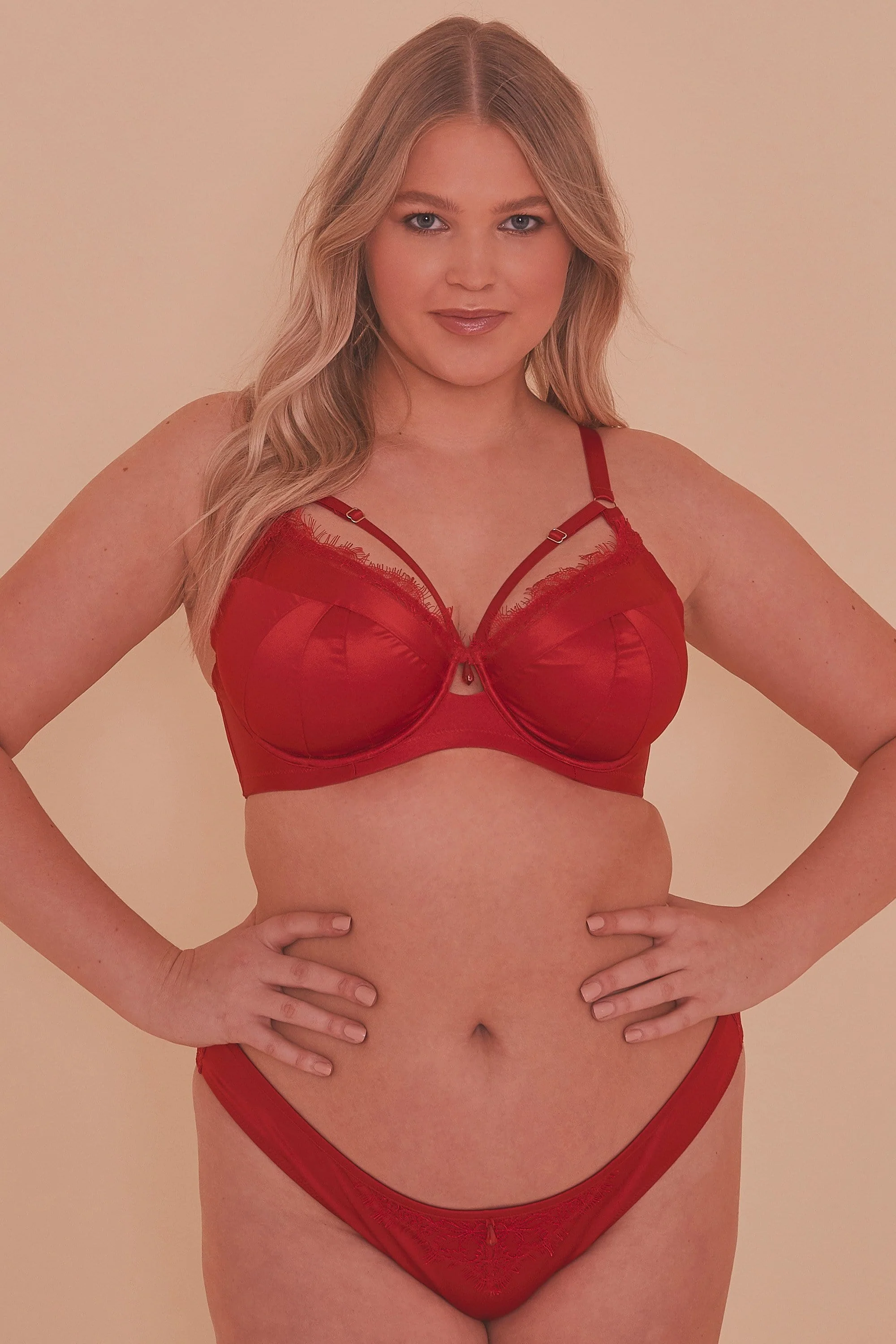 Caroline Folded Satin Strappy Bra Fuller Bust - Image 6