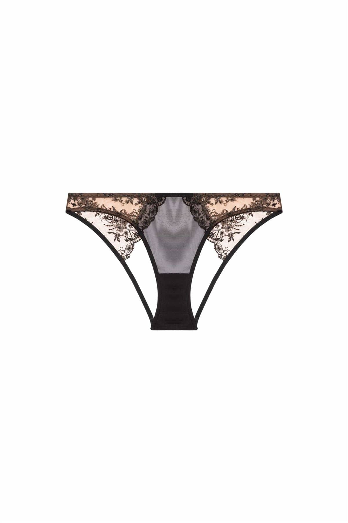 Cassia Black Custom Embroidery Cut Out Brief - Image 4