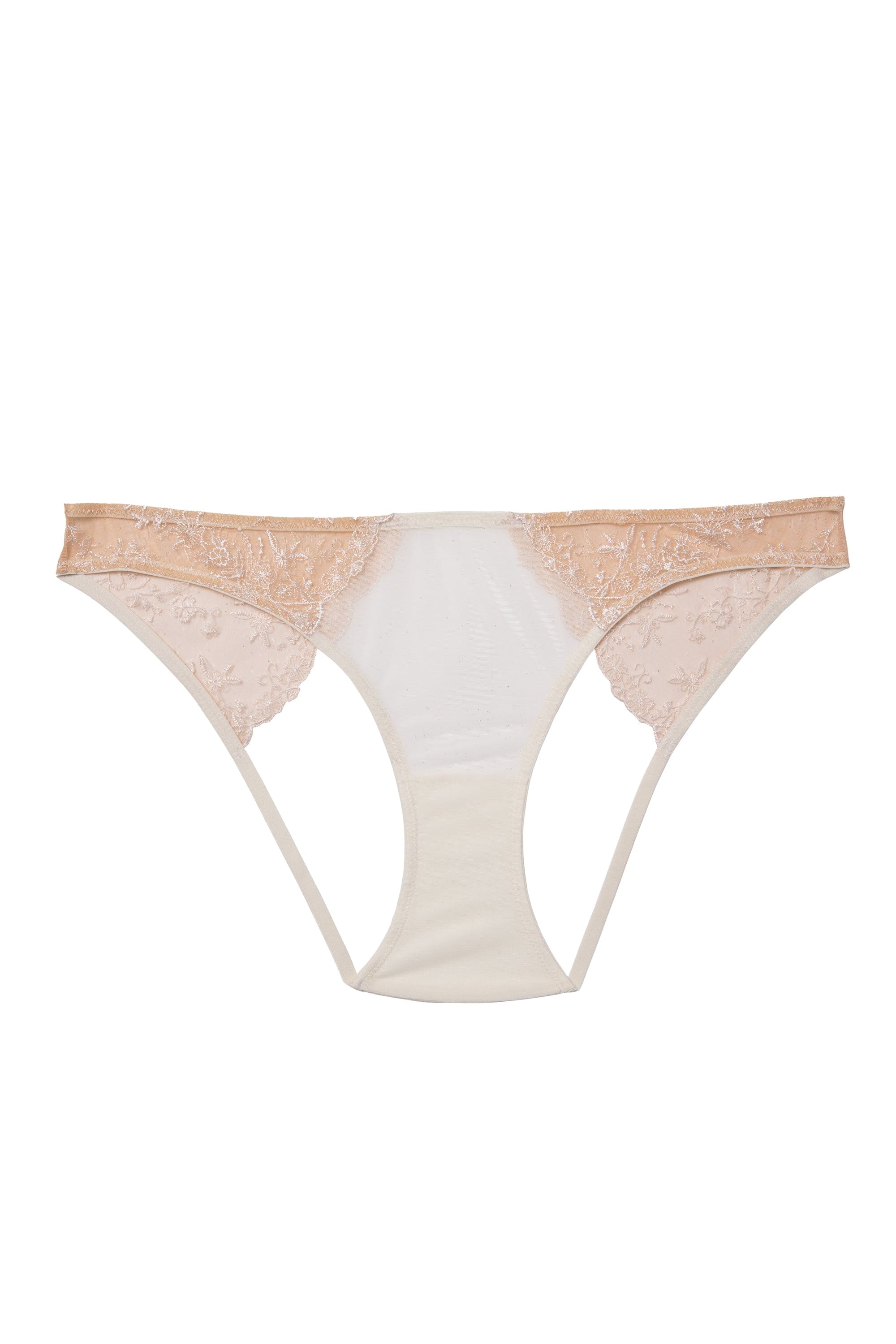 Cassia Ivory Floral Embroidery Cut Out Brief - Image 4