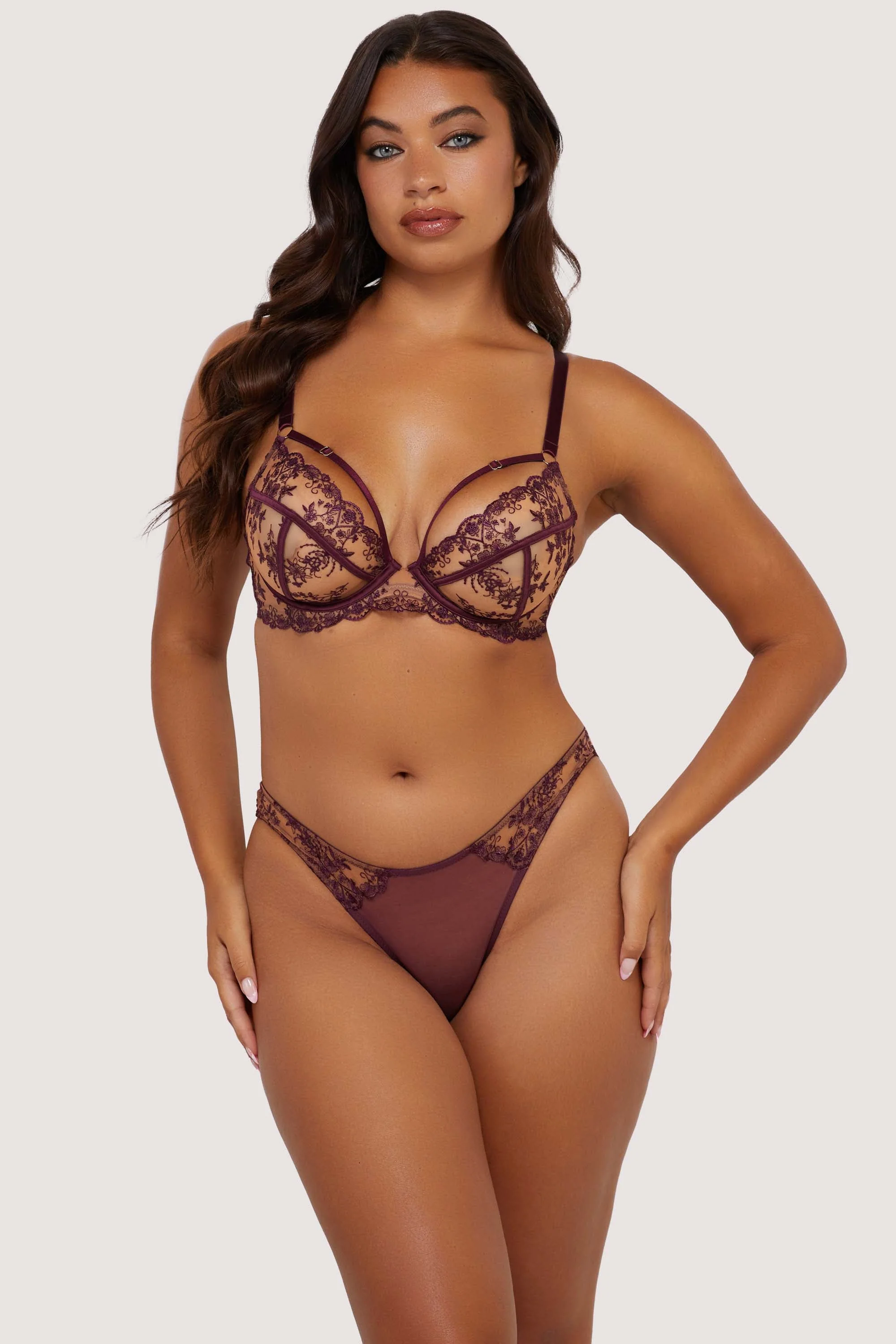 Cassia Wine Custom Embroidery Closed Brief - Image 4