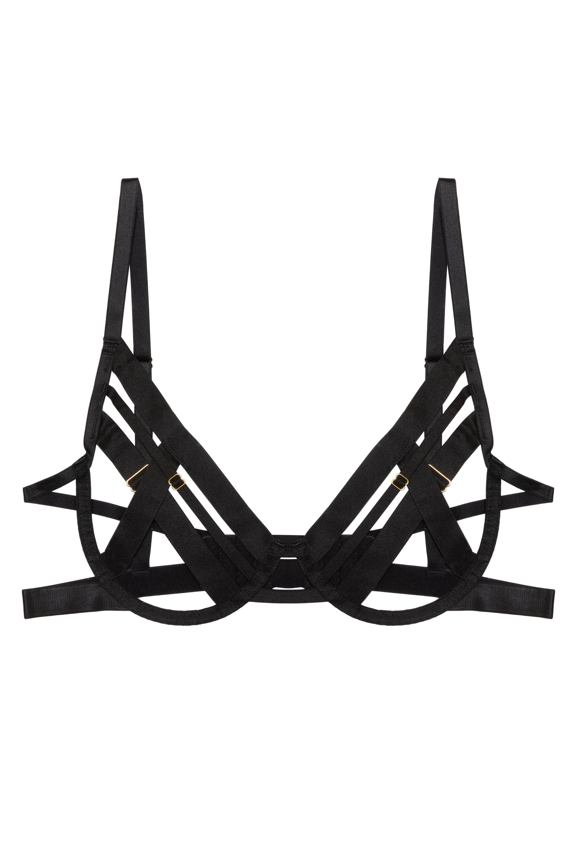 Chantal Black Open Elastic Balconette Bra - Image 6