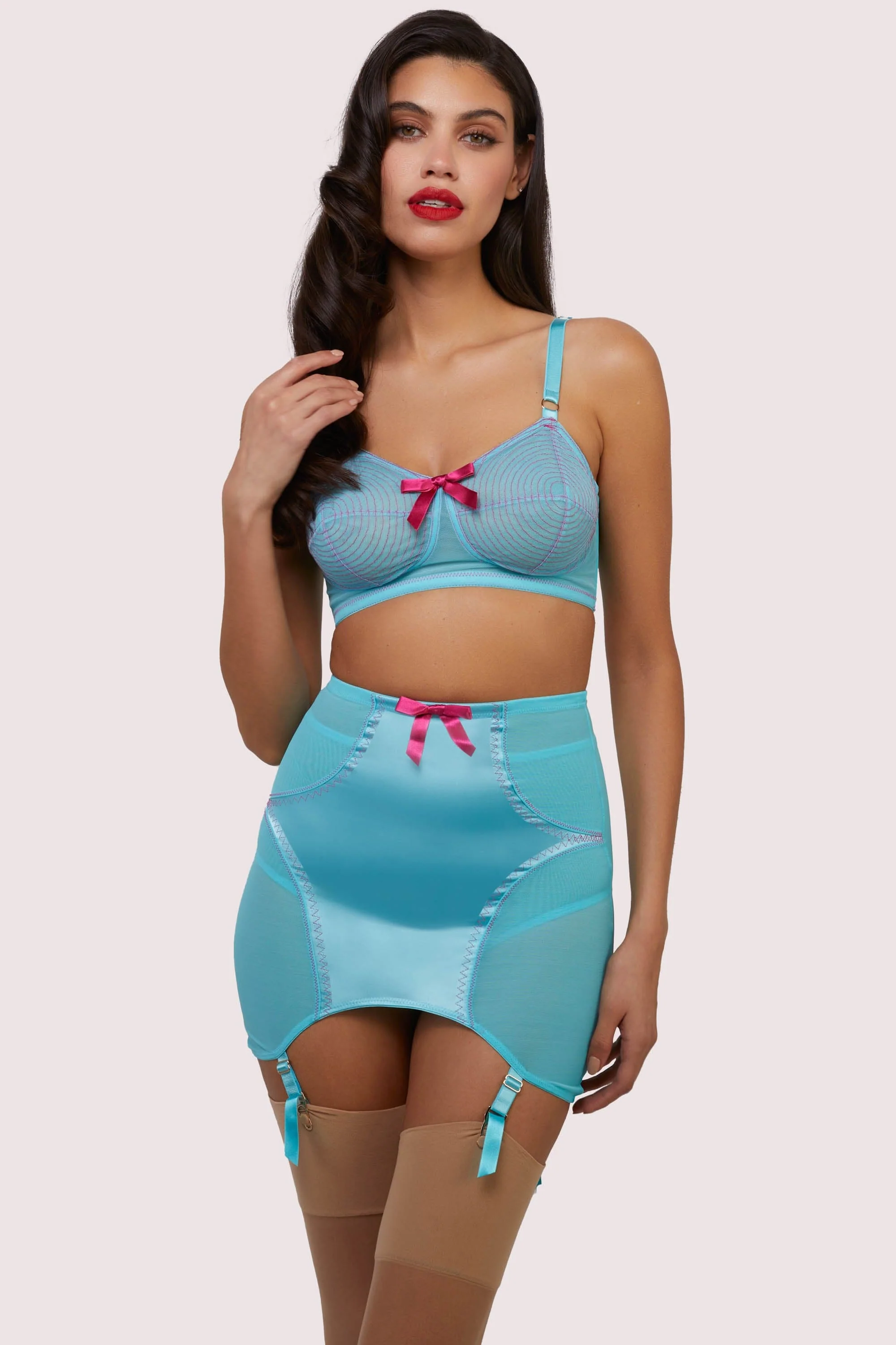 Cleo Contrast Stitch Mesh Spiral Retro Set - Image 8