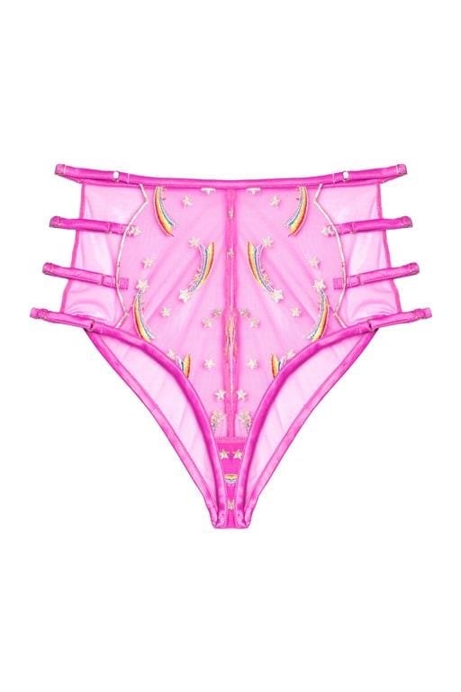 Coccinelle Rainbow Shooting Star Pride Embroidery High Waisted Brief - Image 7
