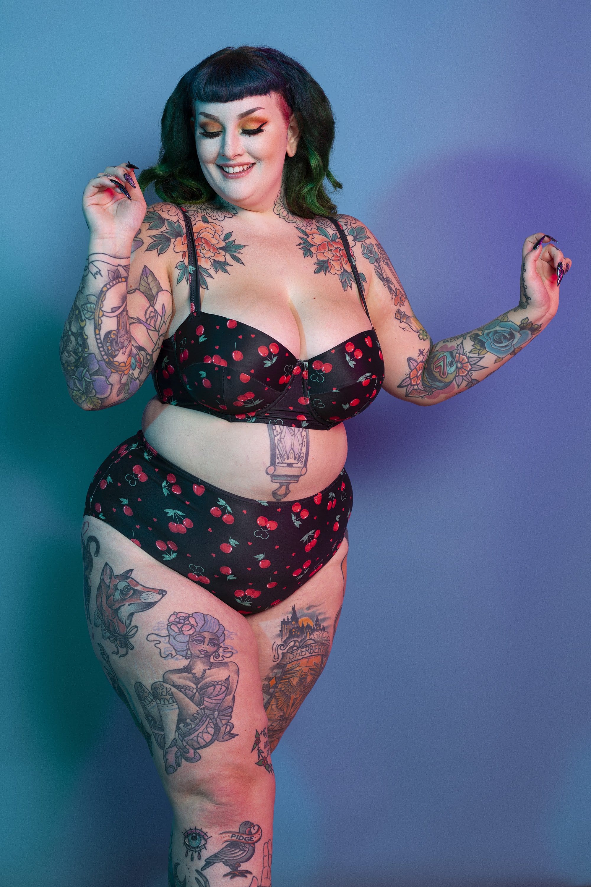 Collectif Cherry Love High Waist Brief - Image 3