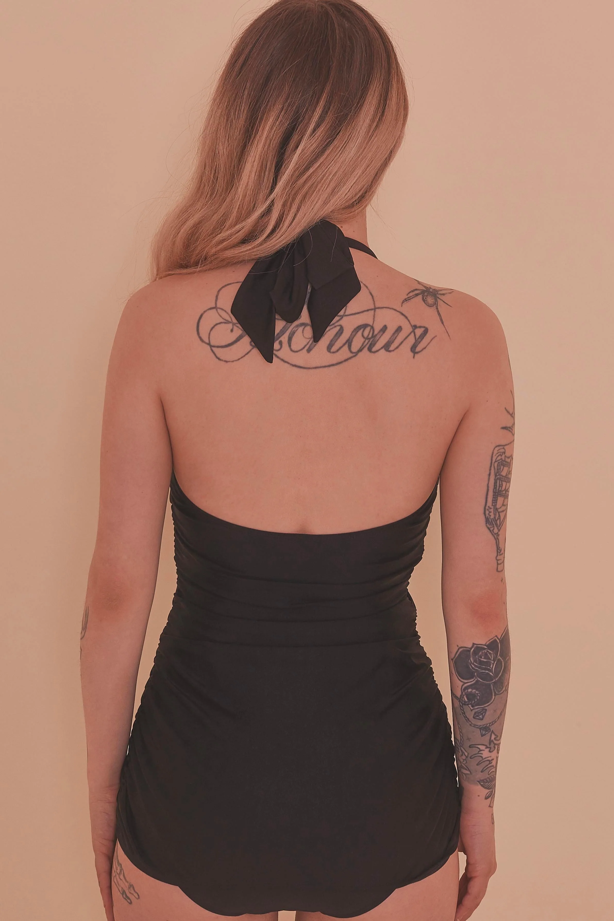 Collectif High Shine Ruched Skirted Swimsuit - Image 4