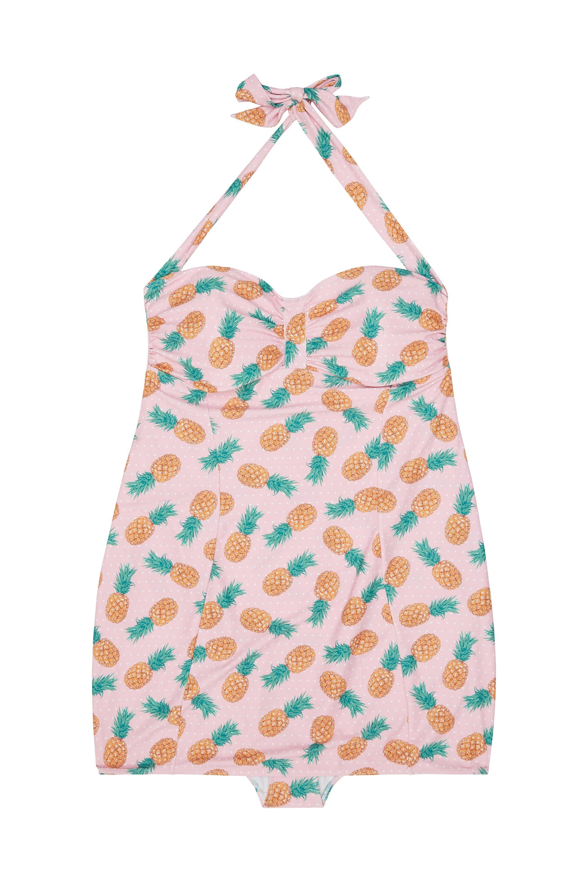 Collectif Pineapple Skirted Halterneck Swimsuit - Image 5