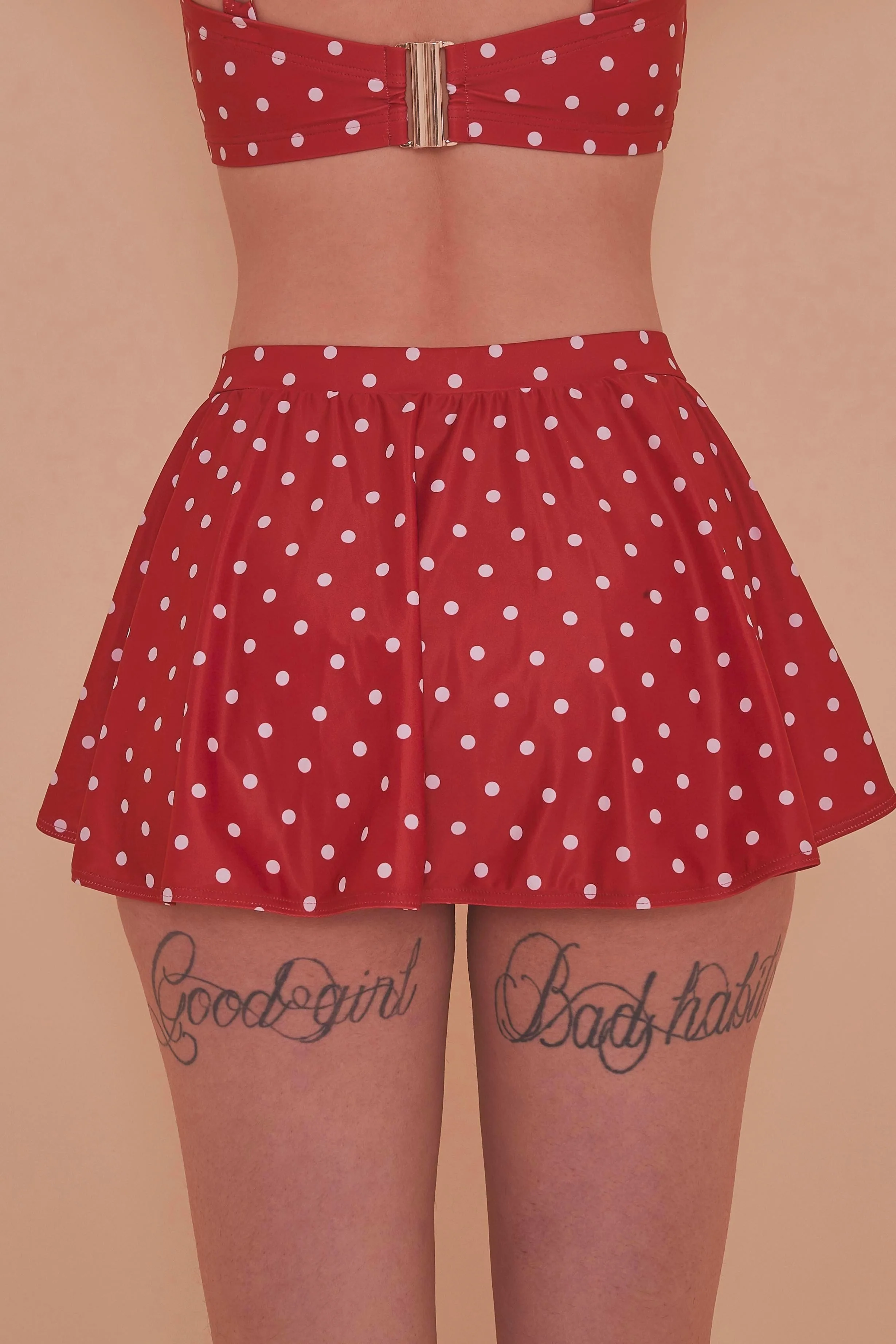 Collectif Polka Dot Skater Skirted Brief - Image 3